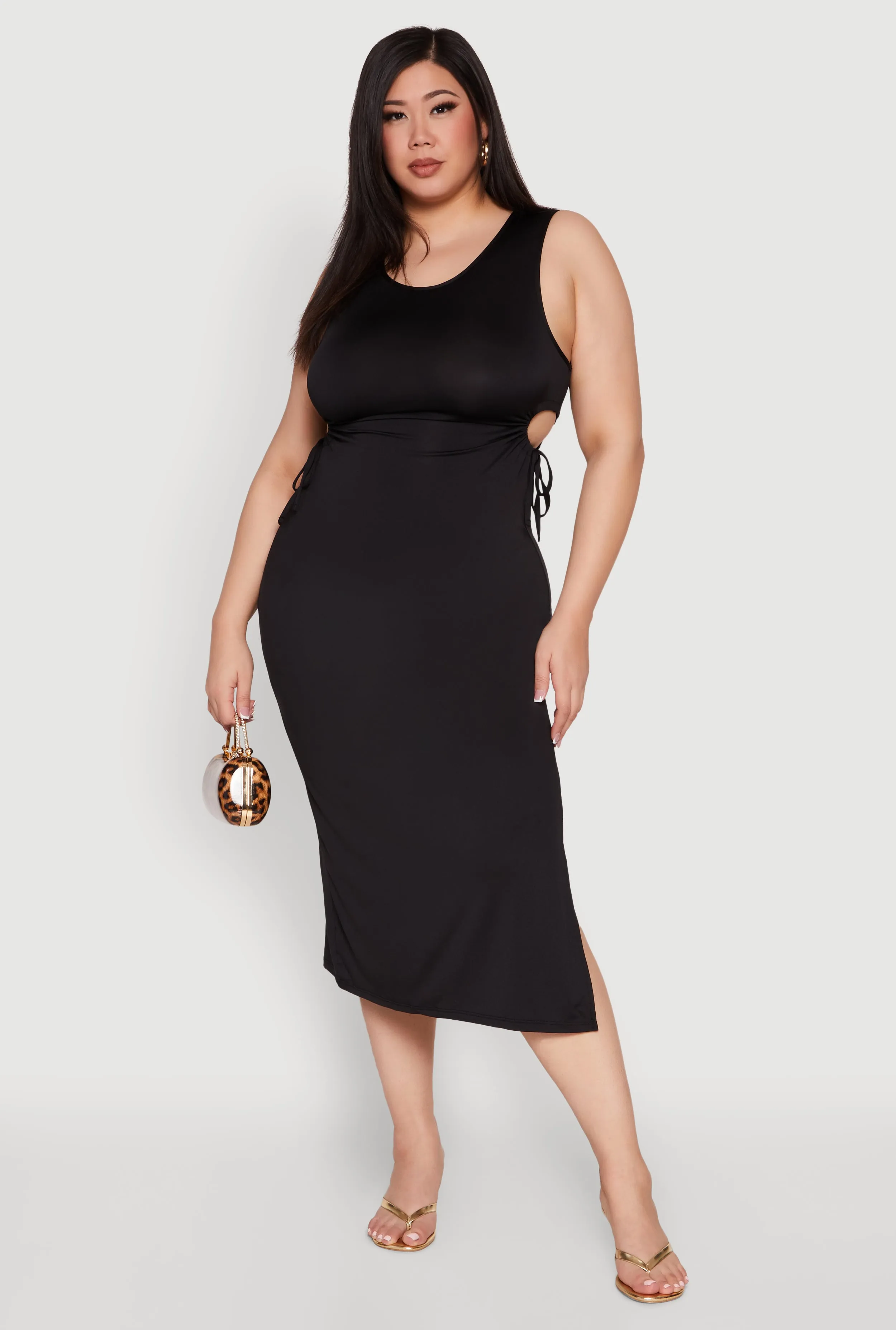 Plus Size Side Cut Out Maxi Dress sold by Rainbow