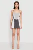 Denim Color Block Skater Dress sold by Rainbow
