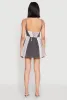 Denim Color Block Skater Dress sold by Rainbow