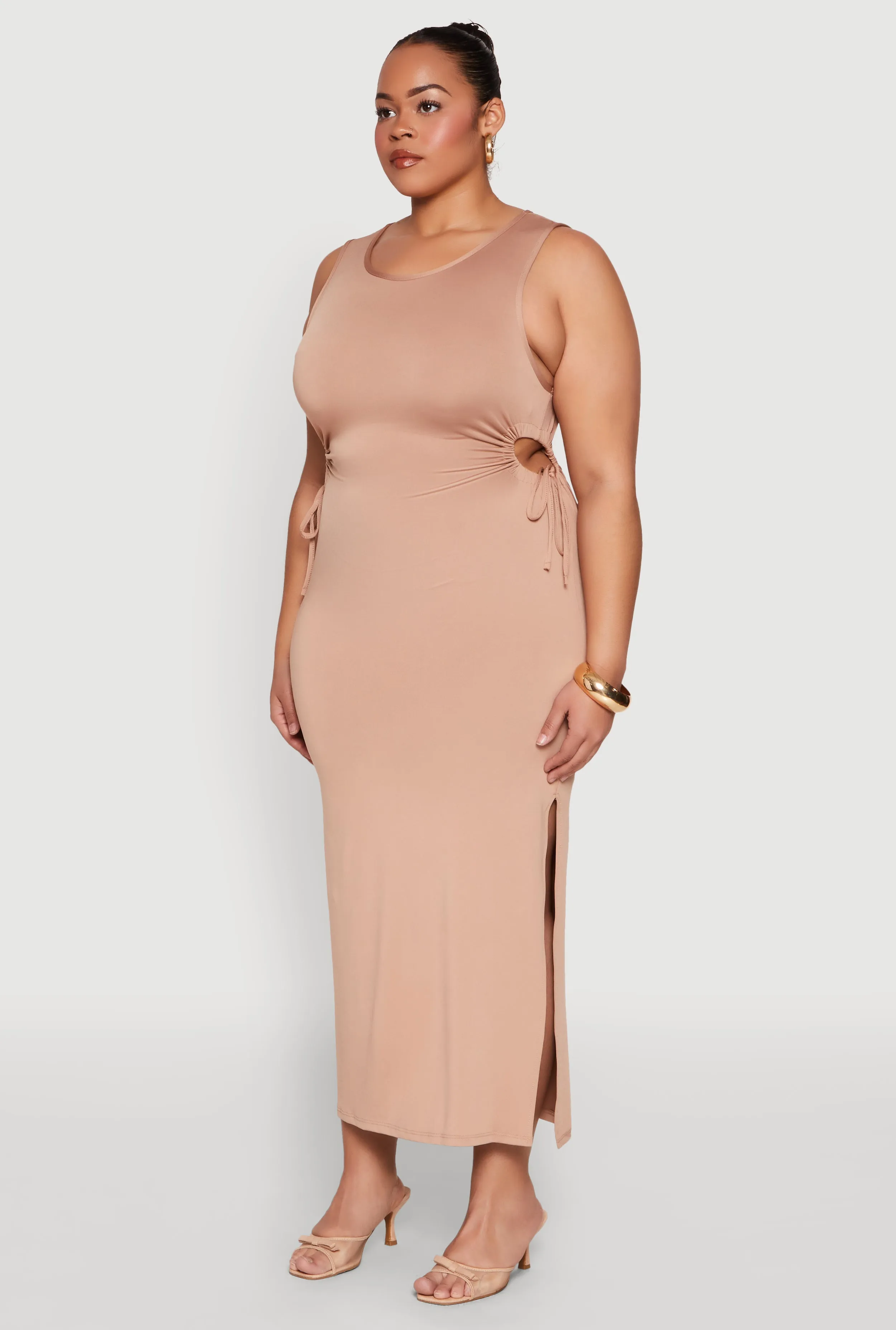 Plus Size Side Cut Out Maxi Dress sold by Rainbow product image thumbnail 3