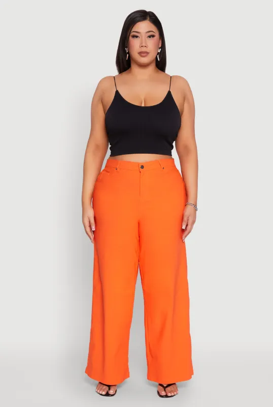 Plus Size Hyperstretch Wide Leg Pants sold by Rainbow