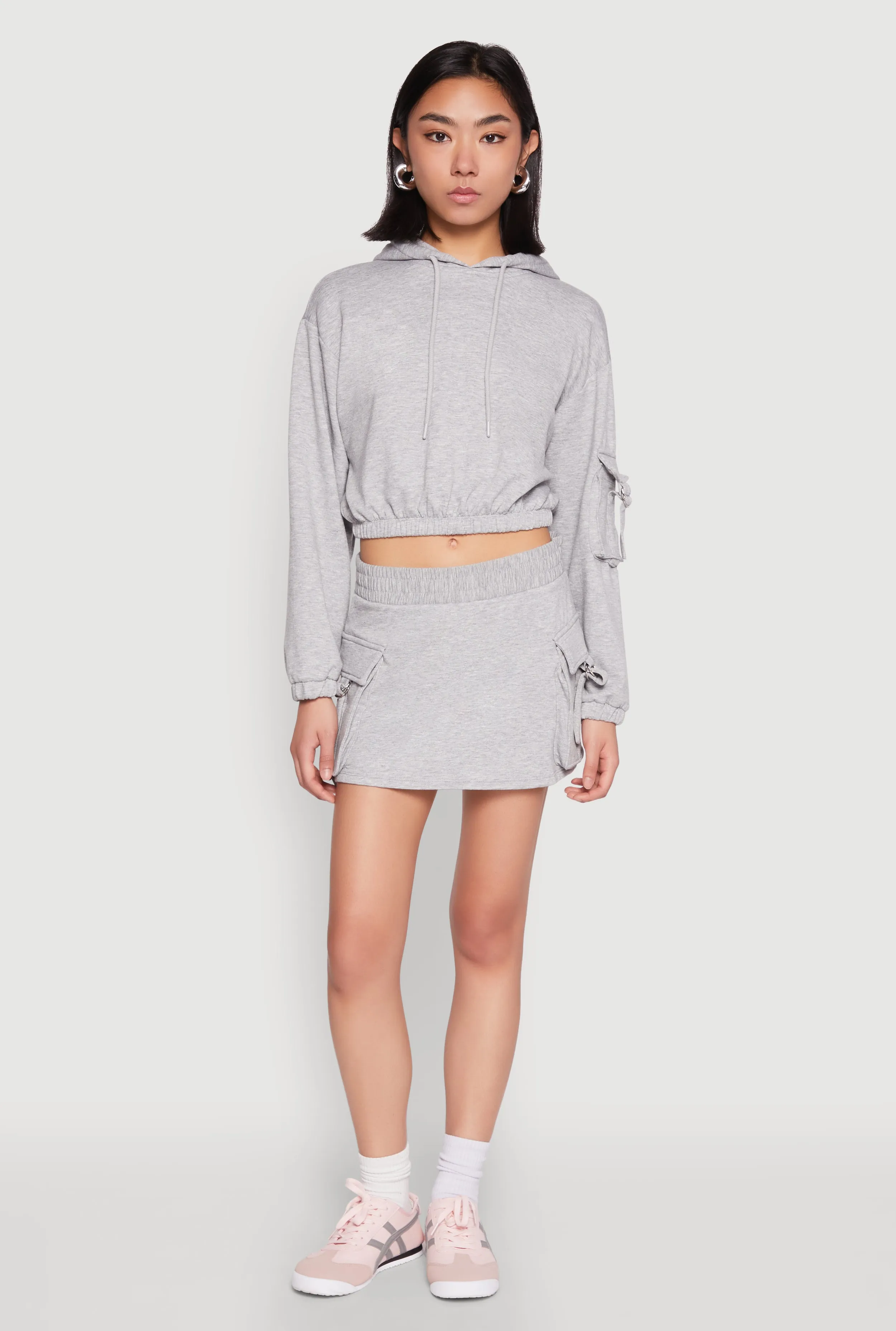 Iris Fleece Cargo Pocket Pullover Hoodie sold by Rainbow product image thumbnail 2