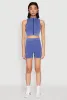 Mineral Wash Seamless Zip Front Crop Top sold by Rainbow