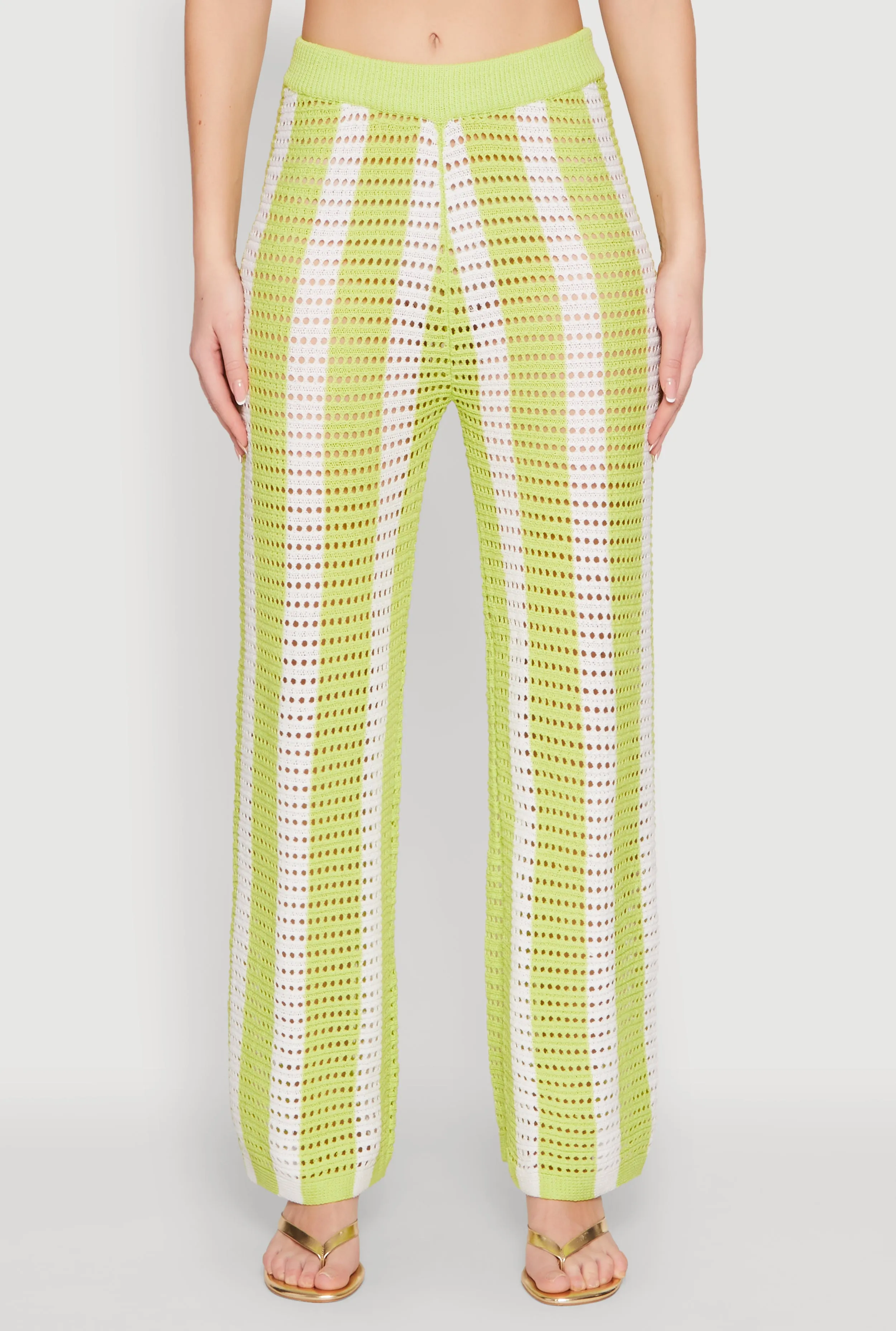 Daisy Striped Pointelle Crochet Pants sold by Rainbow product image thumbnail 3