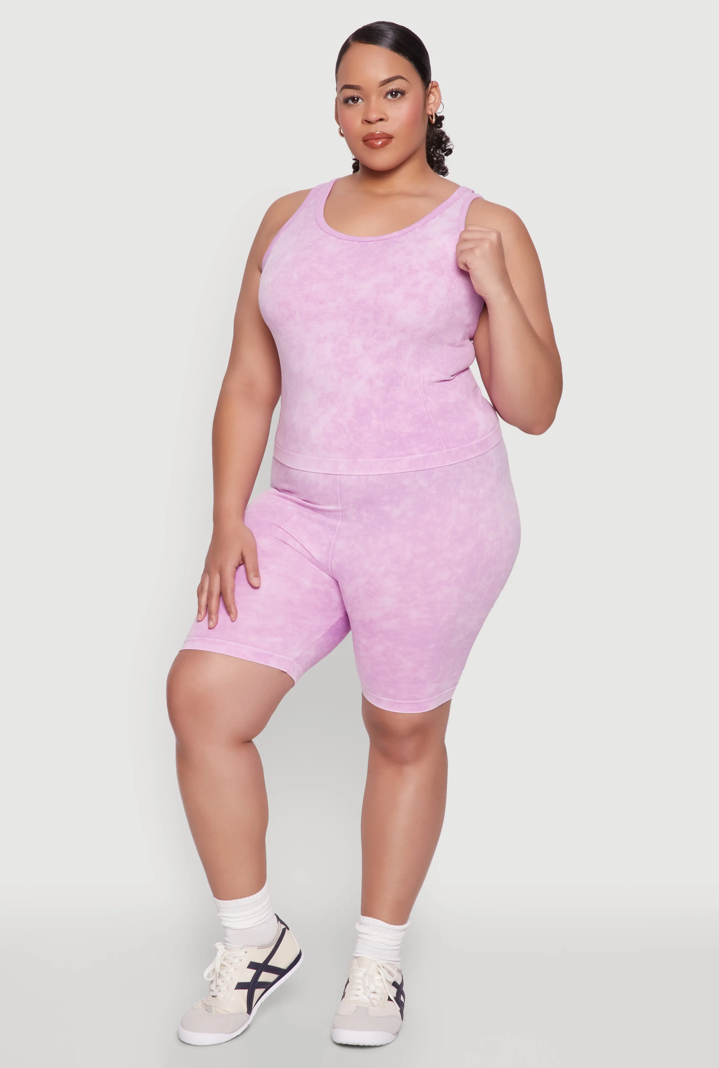 Plus Size Seamless Mineral Wash Tank Top sold by Rainbow product image thumbnail 2