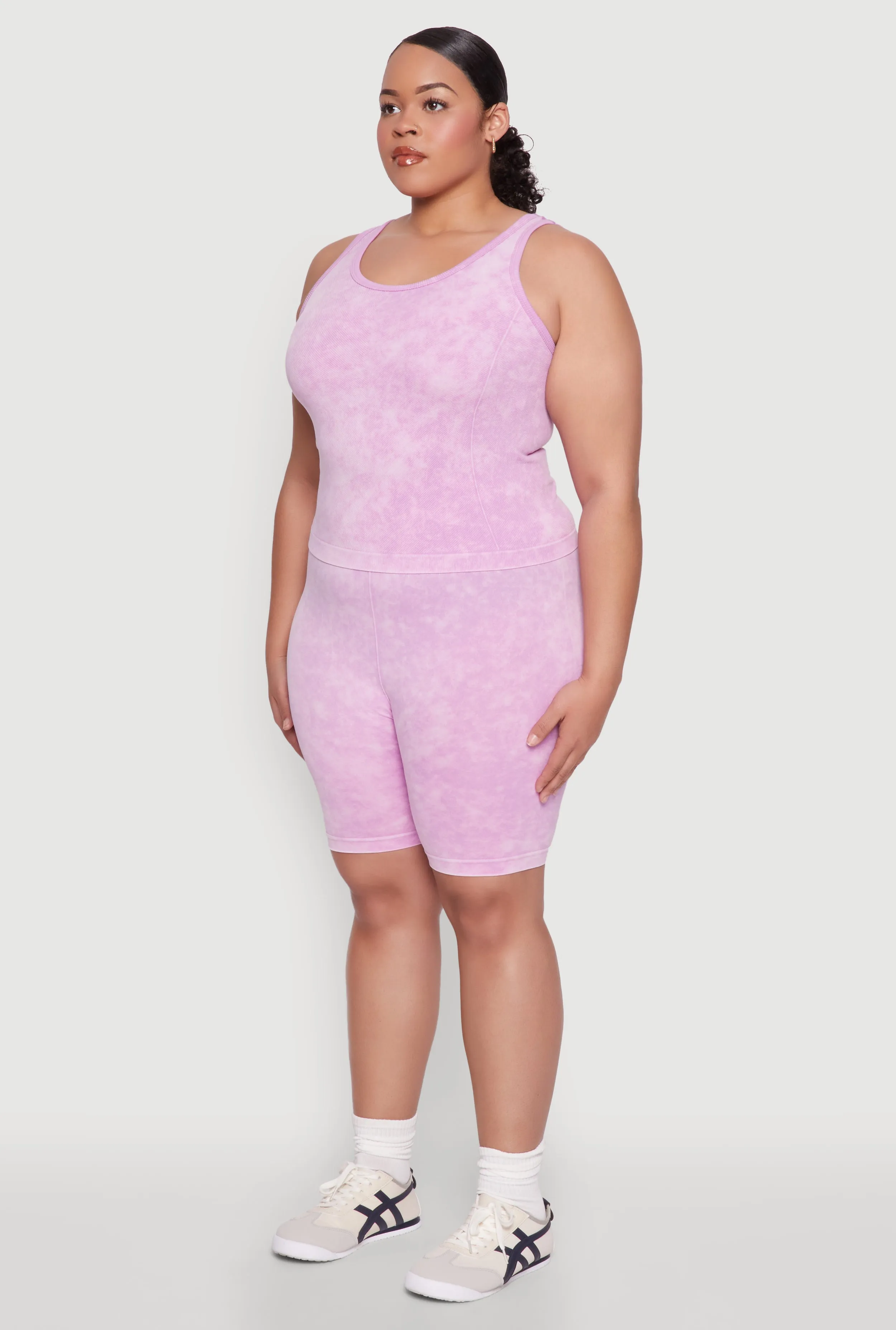 Plus Size Seamless Mineral Wash Tank Top sold by Rainbow product image thumbnail 5