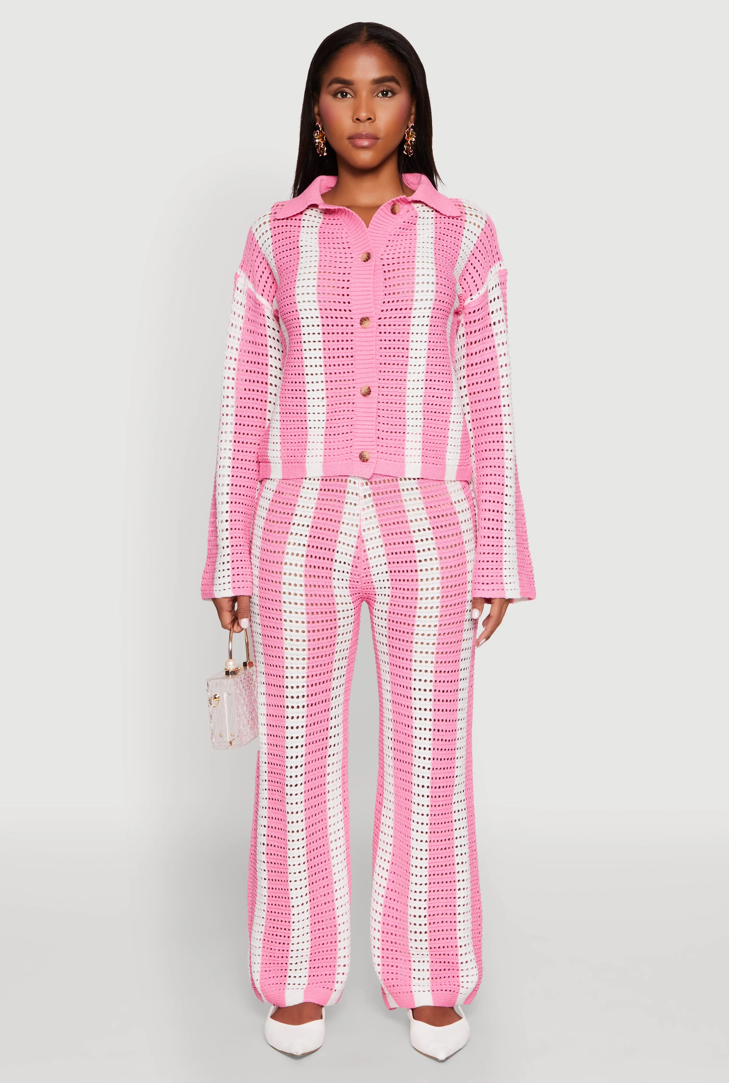 Daisy Striped Pointelle Crochet Pants sold by Rainbow product image thumbnail 2