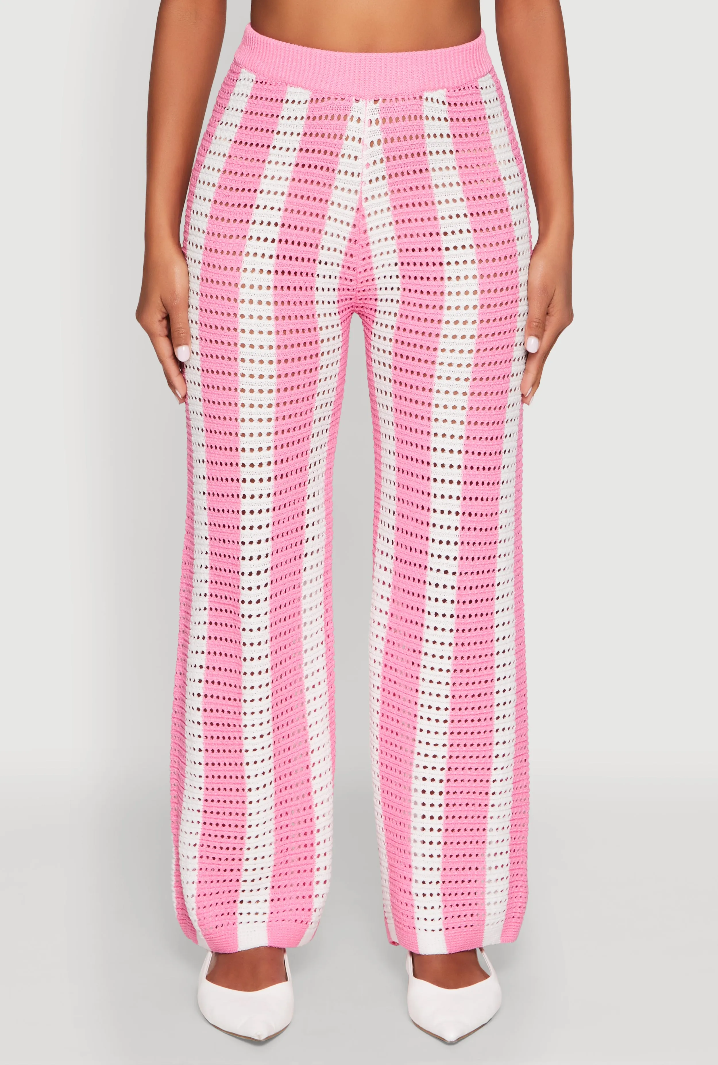 Daisy Striped Pointelle Crochet Pants sold by Rainbow product image thumbnail 3