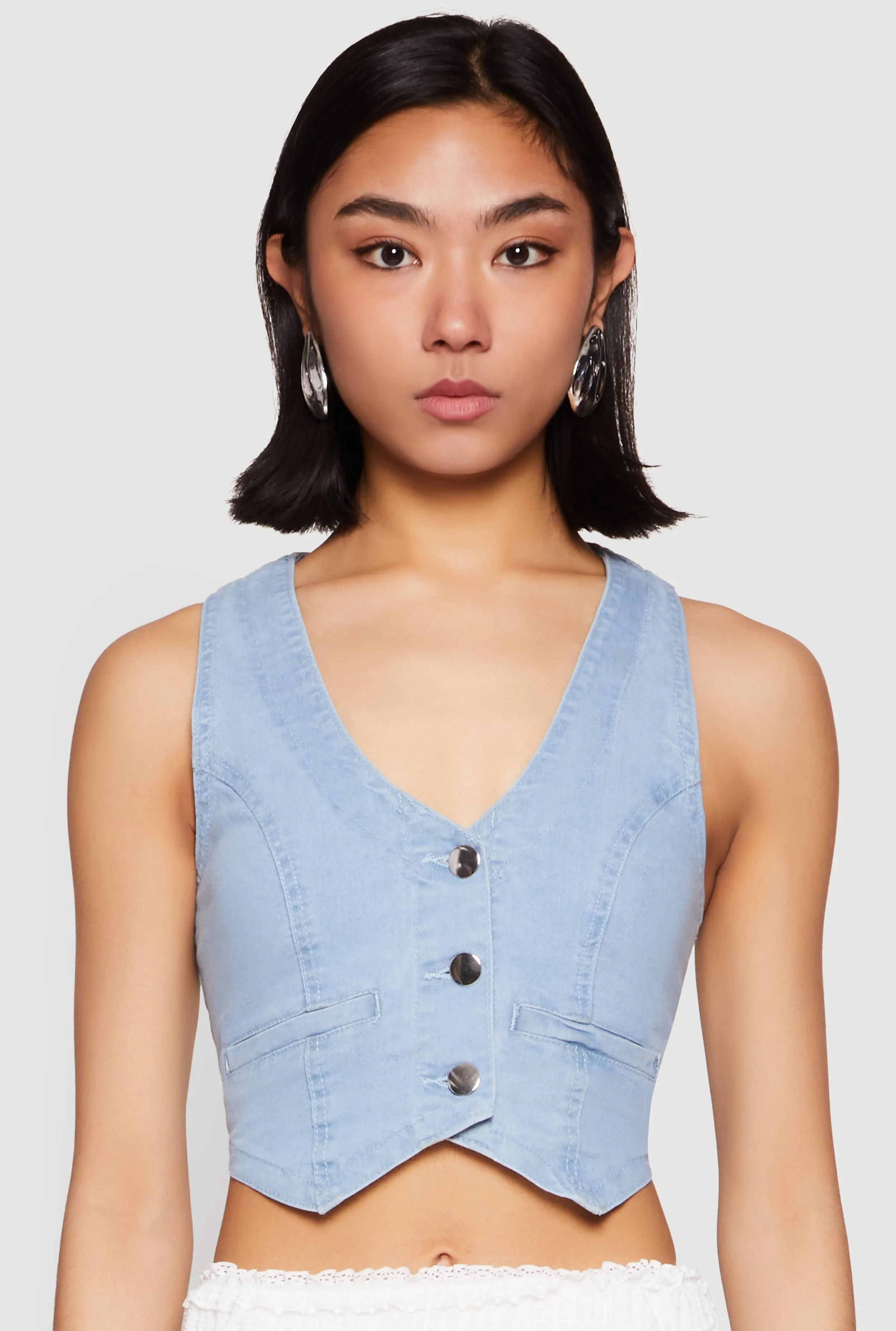 Spoon Jeans Denim Button Front Vest sold by Rainbow product image thumbnail 2