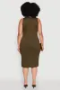 Plus Size Scoop Neck Midi Dress sold by Rainbow
