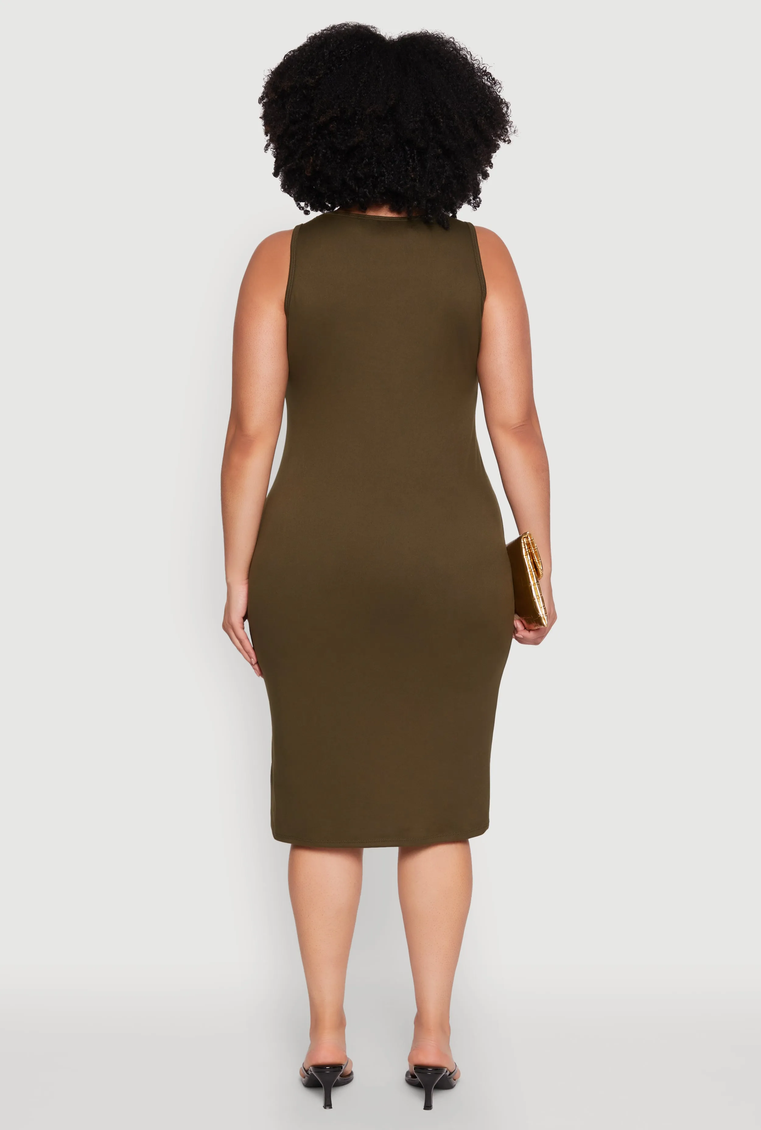 Plus Size Scoop Neck Midi Dress sold by Rainbow product image thumbnail 5