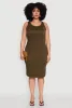 Plus Size Scoop Neck Midi Dress sold by Rainbow