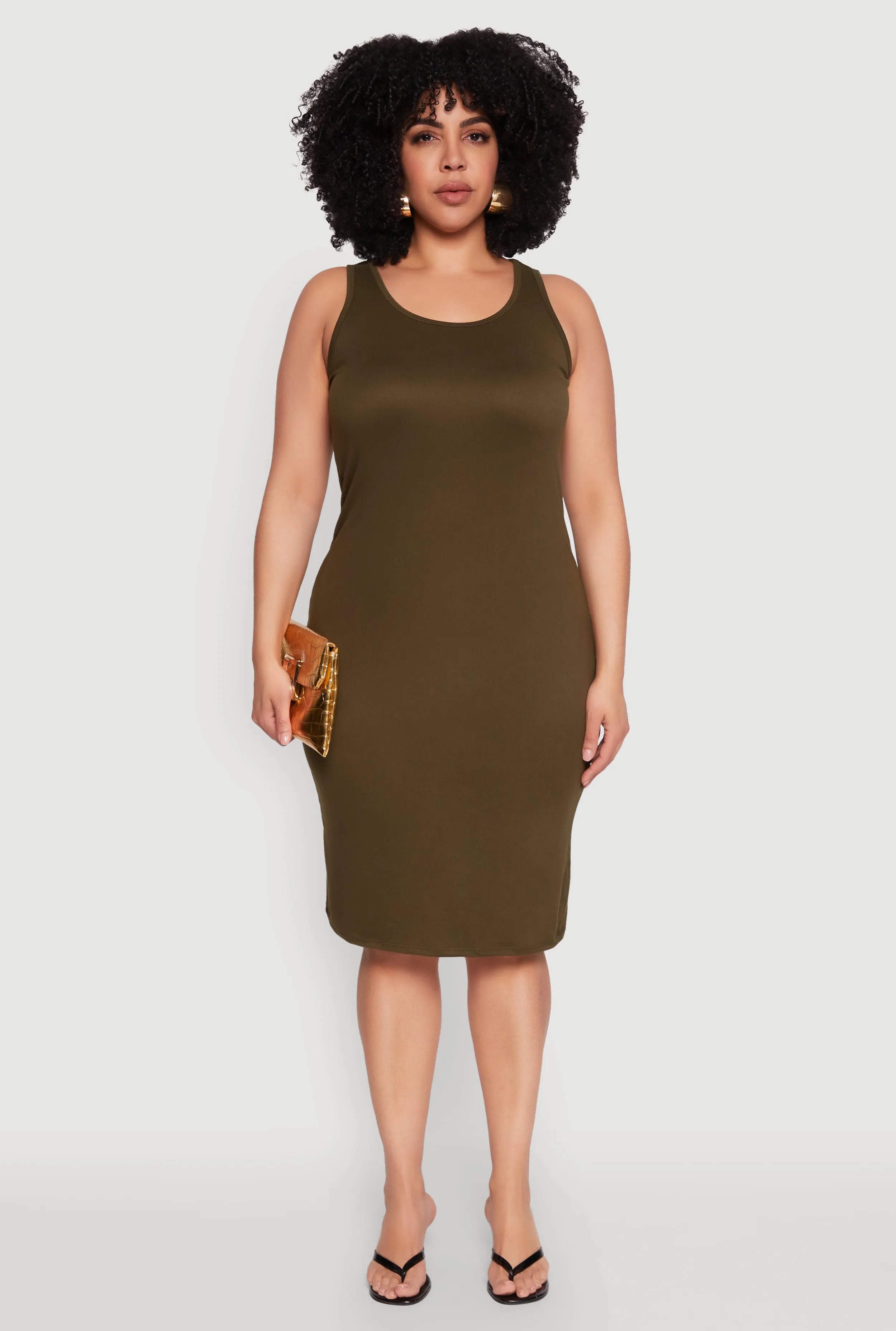 Plus Size Scoop Neck Midi Dress sold by Rainbow product image thumbnail 2