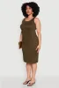 Plus Size Scoop Neck Midi Dress sold by Rainbow