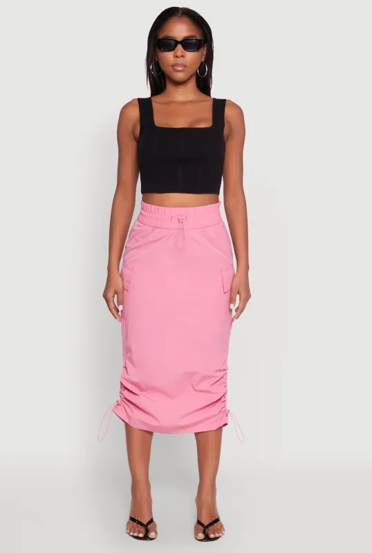 Tie Waist Belted Cargo Pants sold by Rainbow