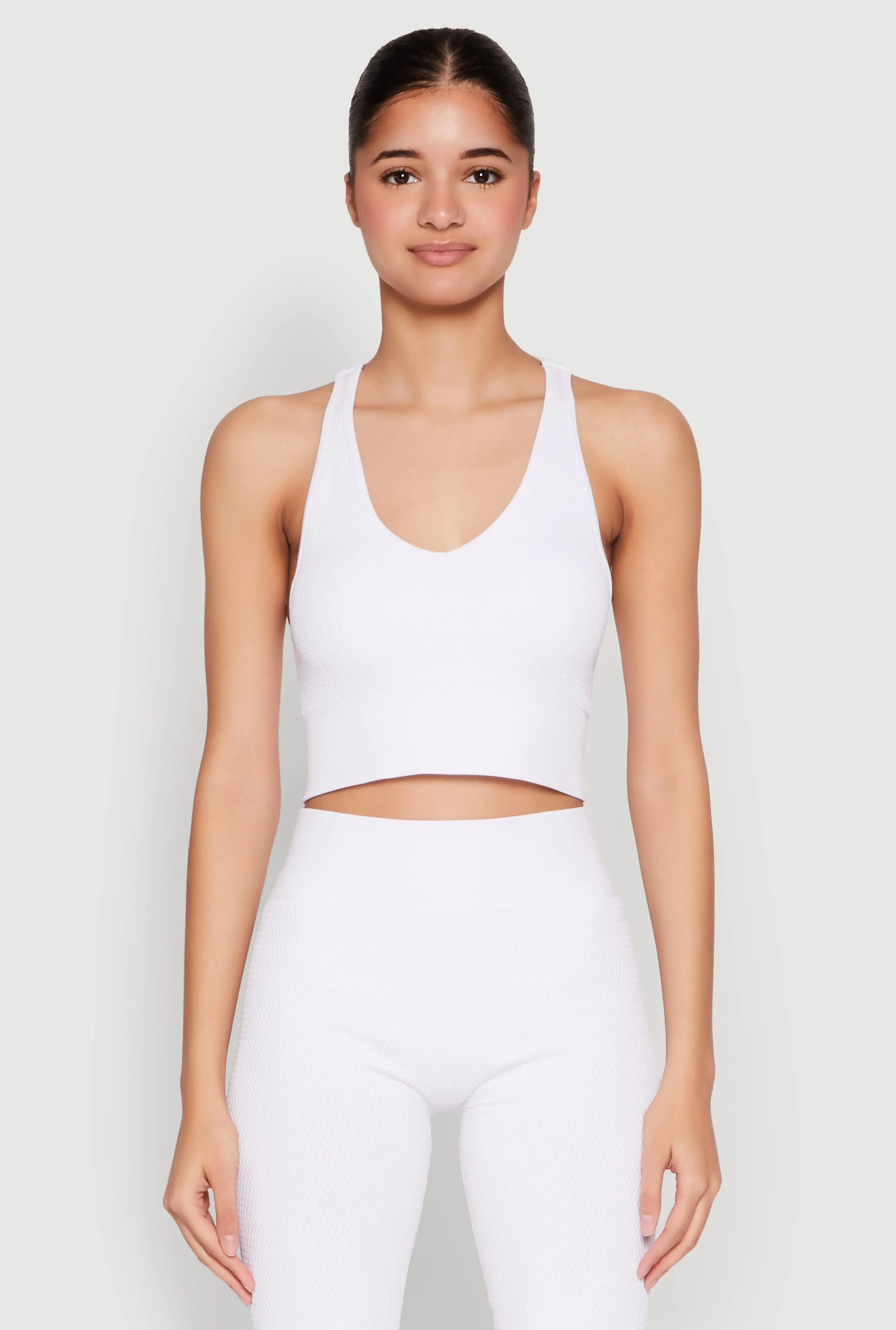 Keyhole Back Cropped Tank Top sold by Rainbow