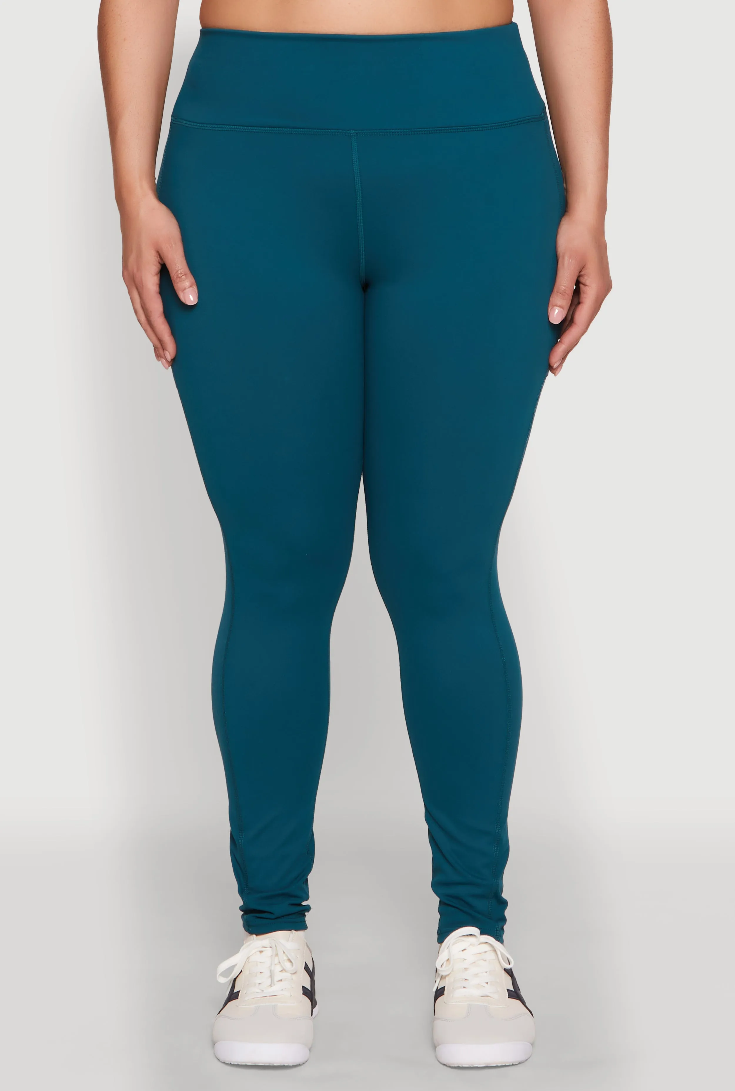 Plus Size Snatched High Waisted Cell Phone Pocket Leggings sold by Rainbow product image thumbnail 5