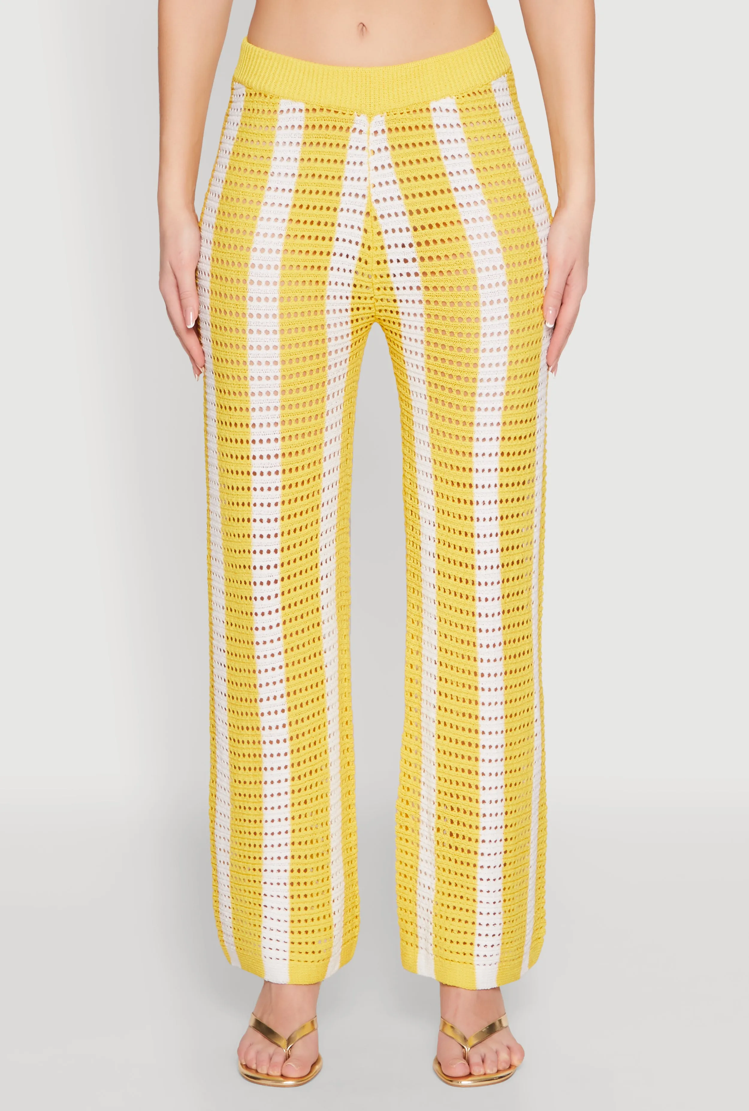 Daisy Striped Pointelle Crochet Pants sold by Rainbow product image thumbnail 3