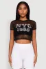 NYC 1998 Fishnet Crop Top sold by Rainbow