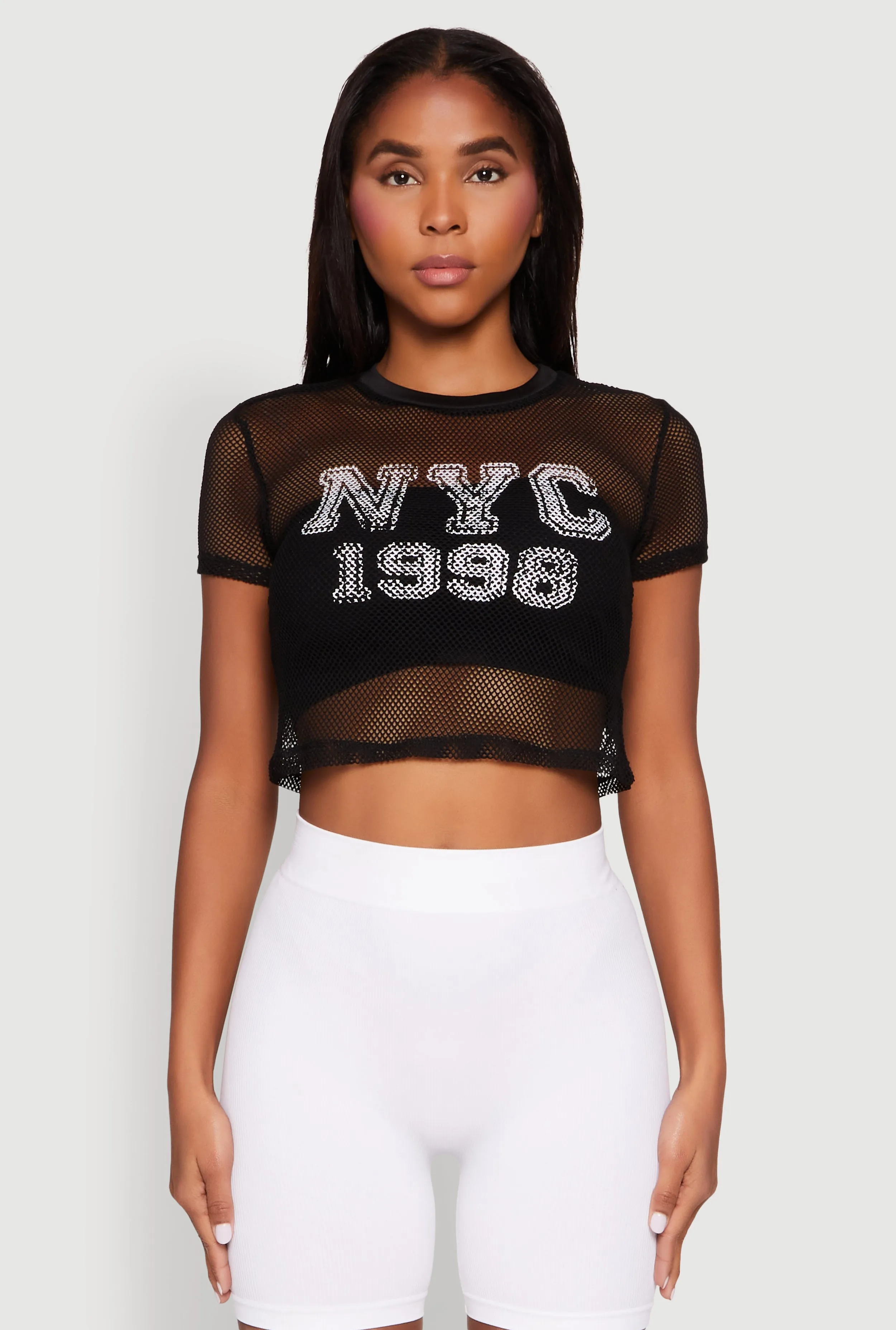 NYC 1998 Fishnet Crop Top sold by Rainbow product image thumbnail 2
