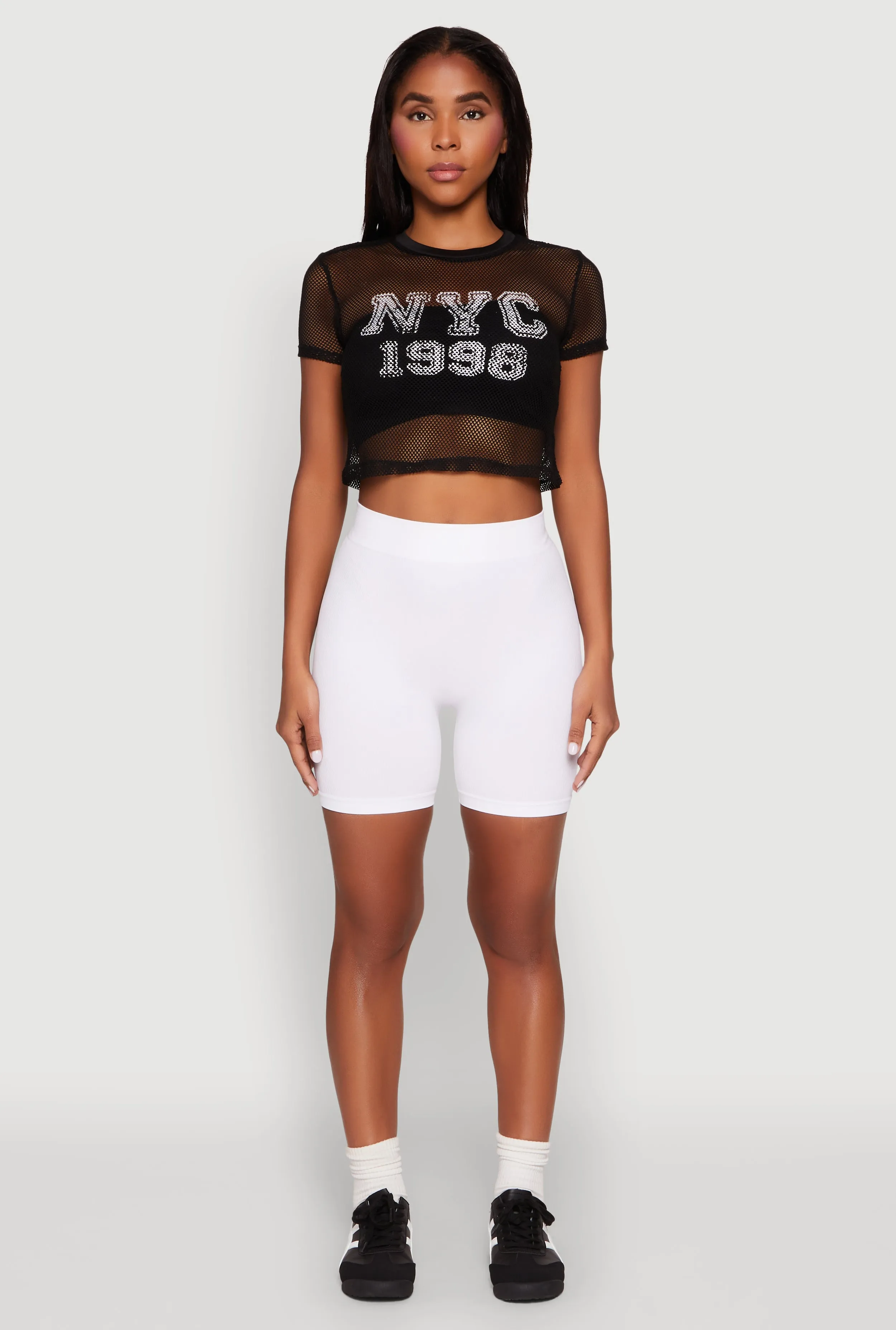 NYC 1998 Fishnet Crop Top sold by Rainbow product image thumbnail 3