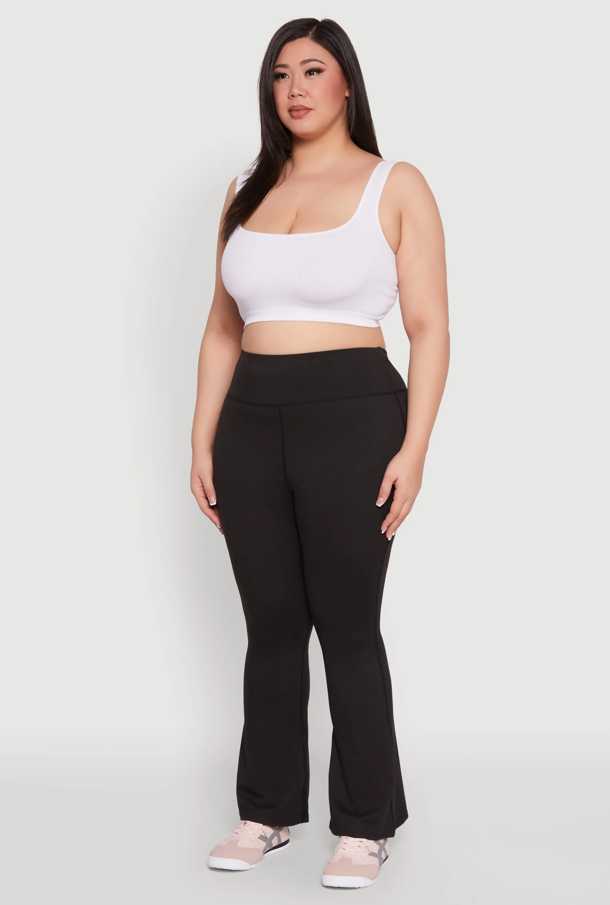 Plus Size Snatched High Waisted Flared Active Pants sold by Rainbow product image thumbnail 3