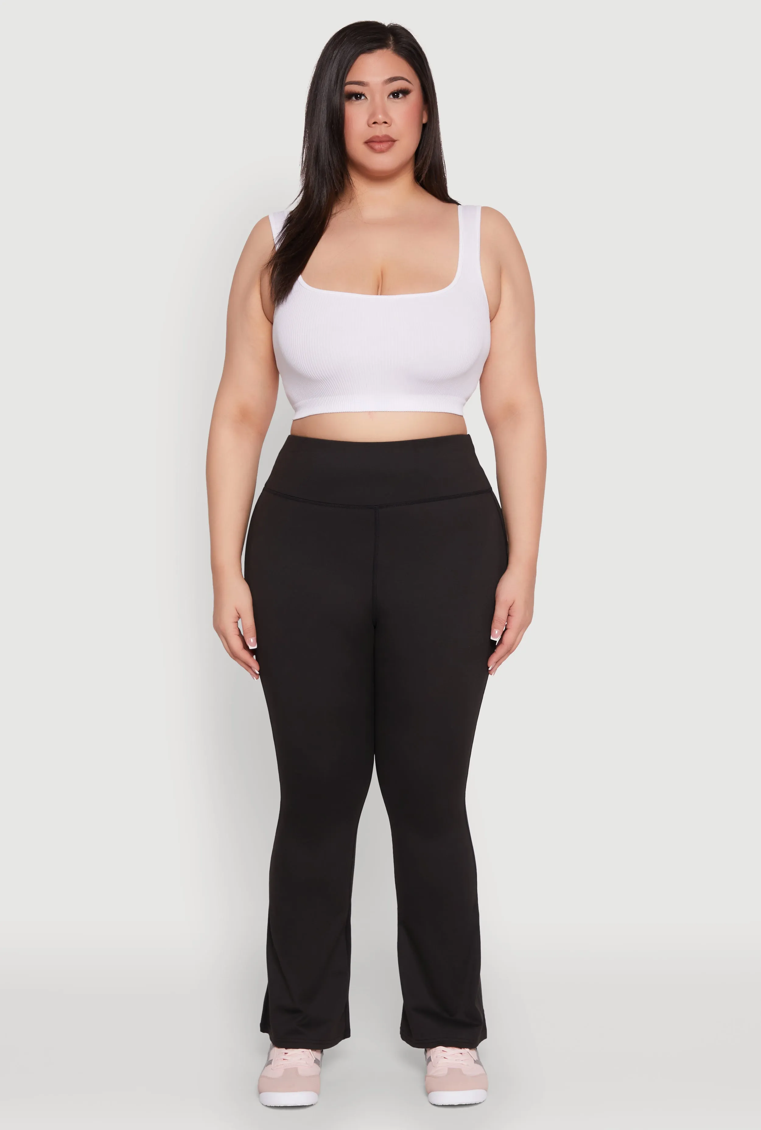 Plus Size Snatched High Waisted Flared Active Pants sold by Rainbow product image thumbnail 2