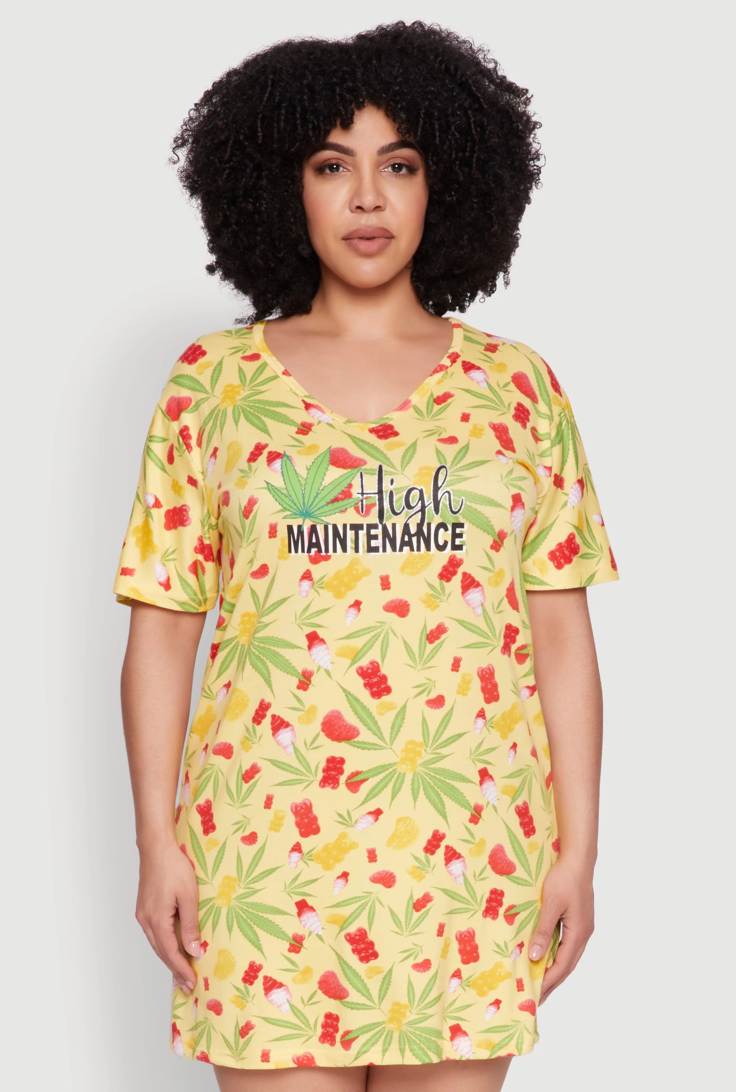 Plus Size High Maintenance Graphic Sleepshirt sold by Rainbow product image thumbnail 2