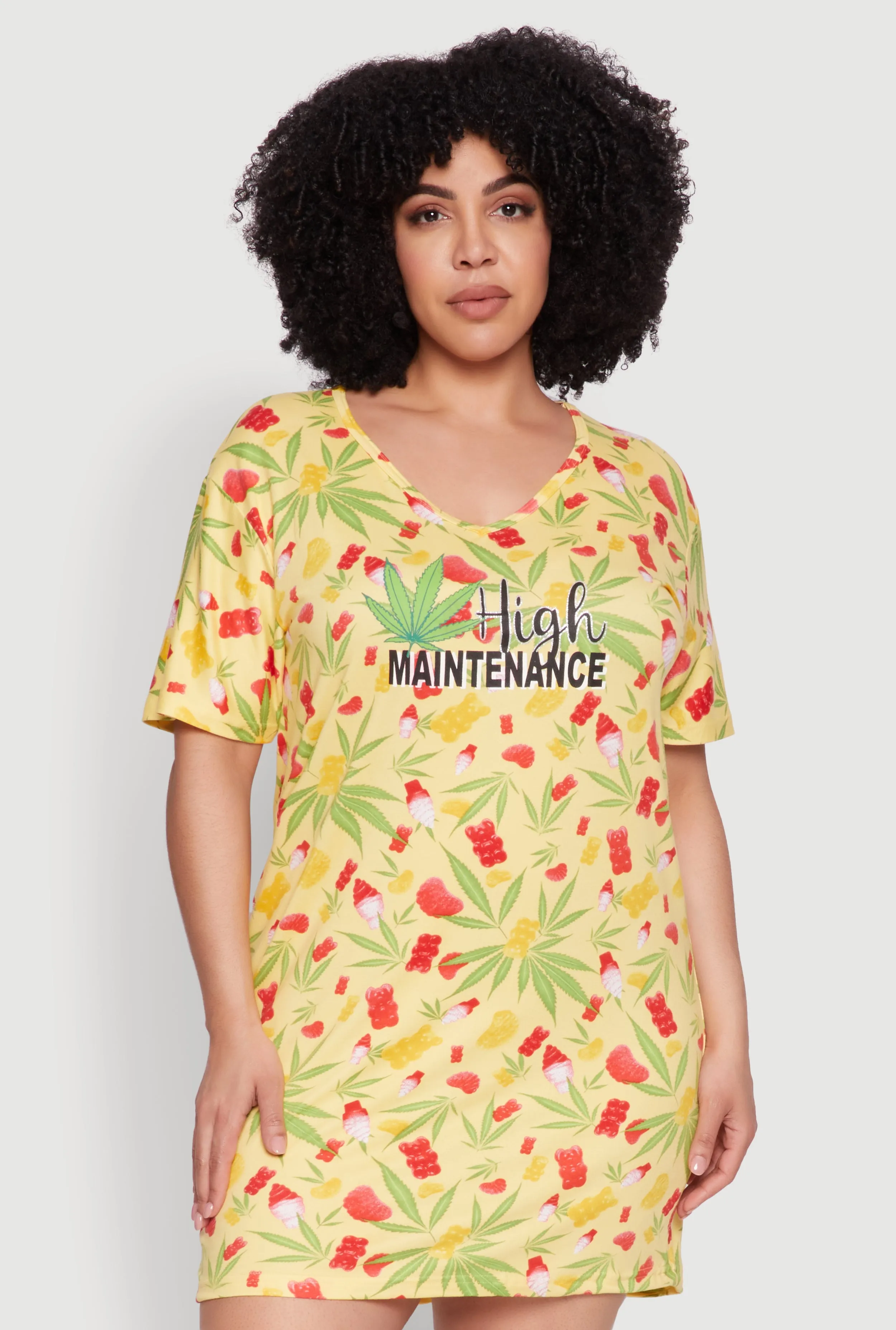 Plus Size High Maintenance Graphic Sleepshirt sold by Rainbow