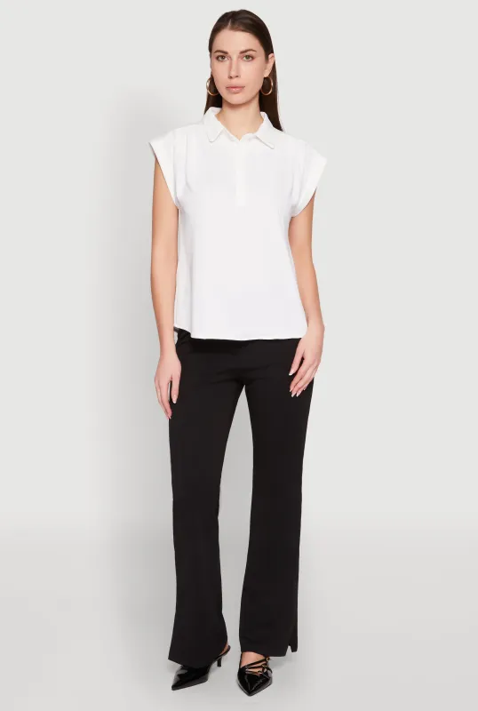 Ruched Cap Sleeve Blouse sold by Rainbow