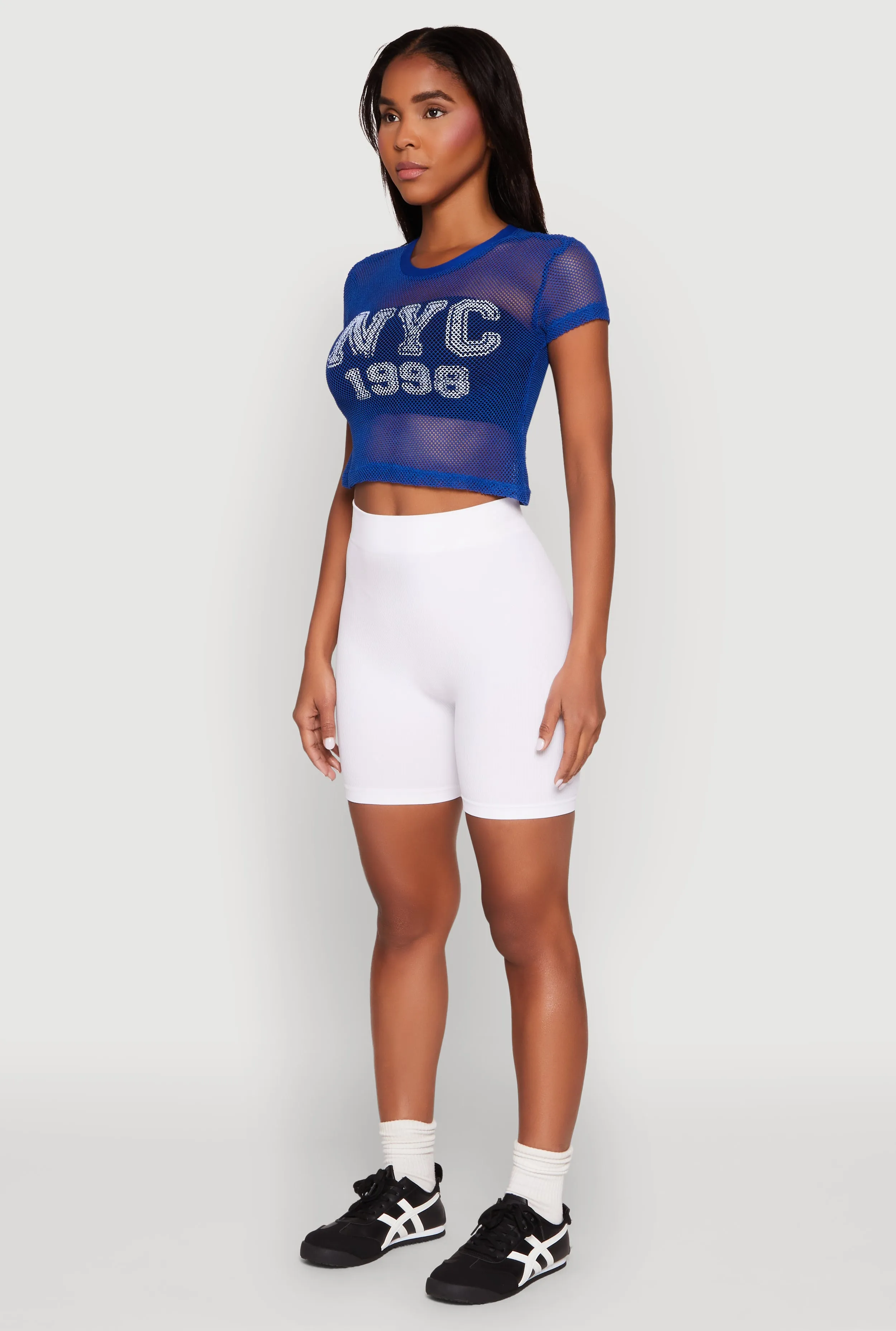 NYC 1998 Fishnet Crop Top sold by Rainbow product image thumbnail 5