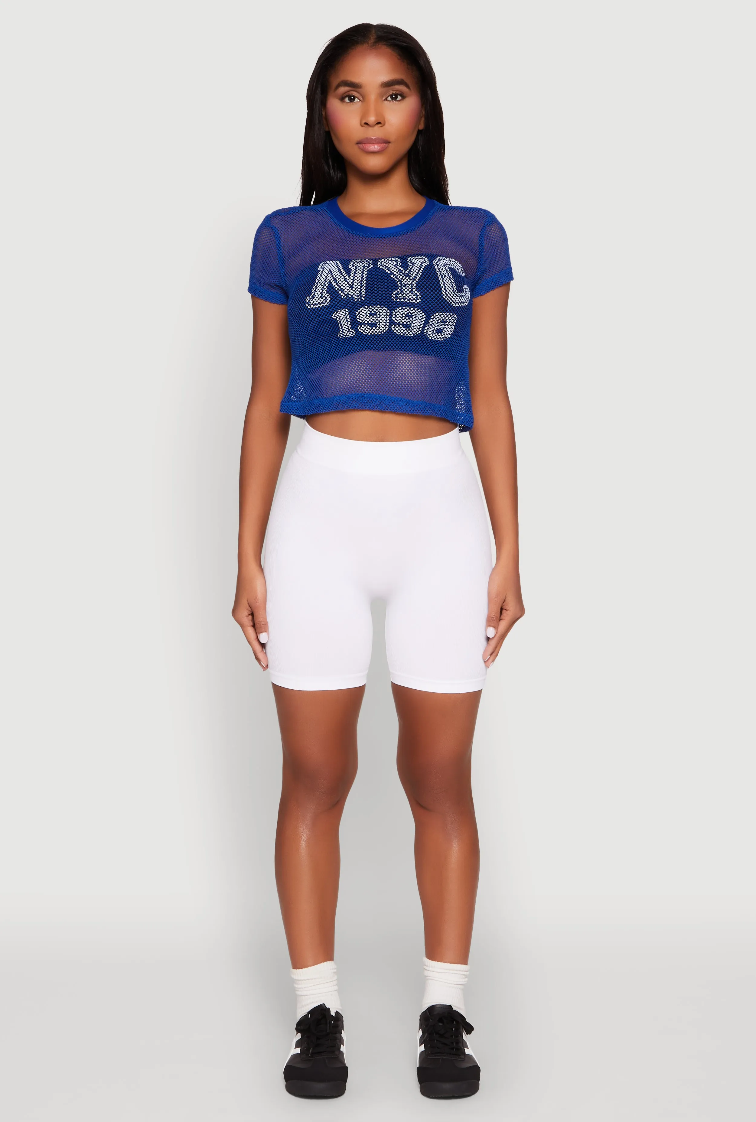 NYC 1998 Fishnet Crop Top sold by Rainbow product image thumbnail 3