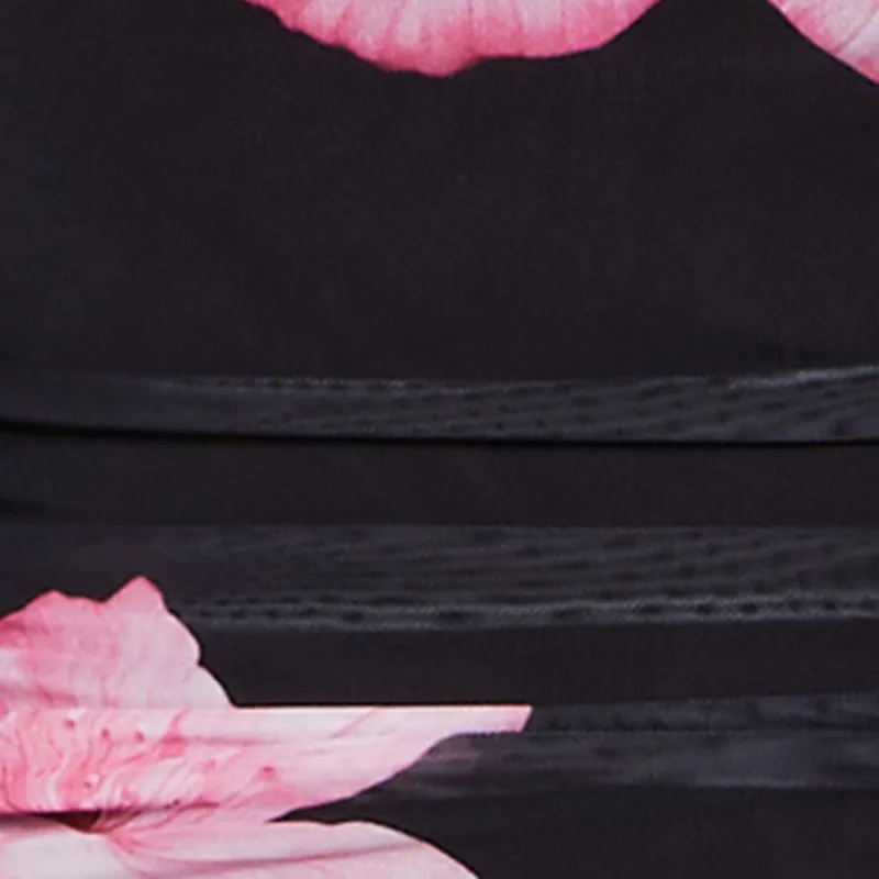 Iris Mesh Floral Print Ruched Crop Top sold by Rainbow product image thumbnail 4