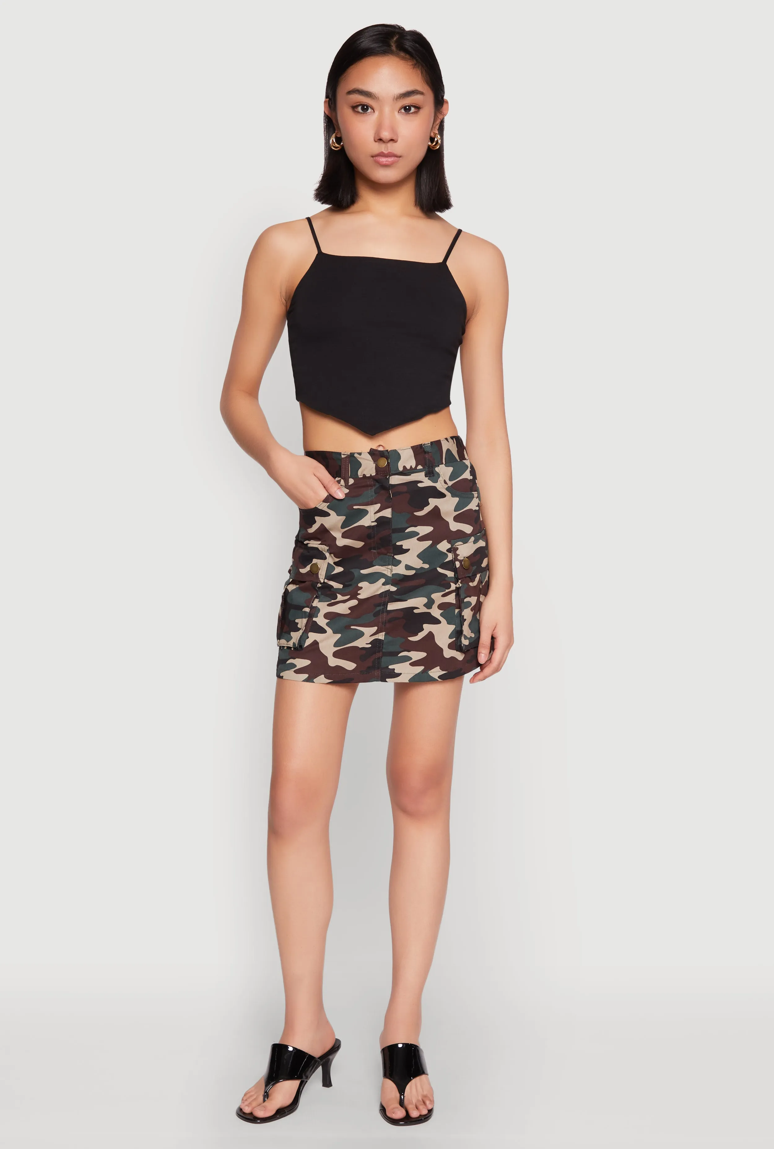 Camouflage Cargo Skirt sold by Rainbow