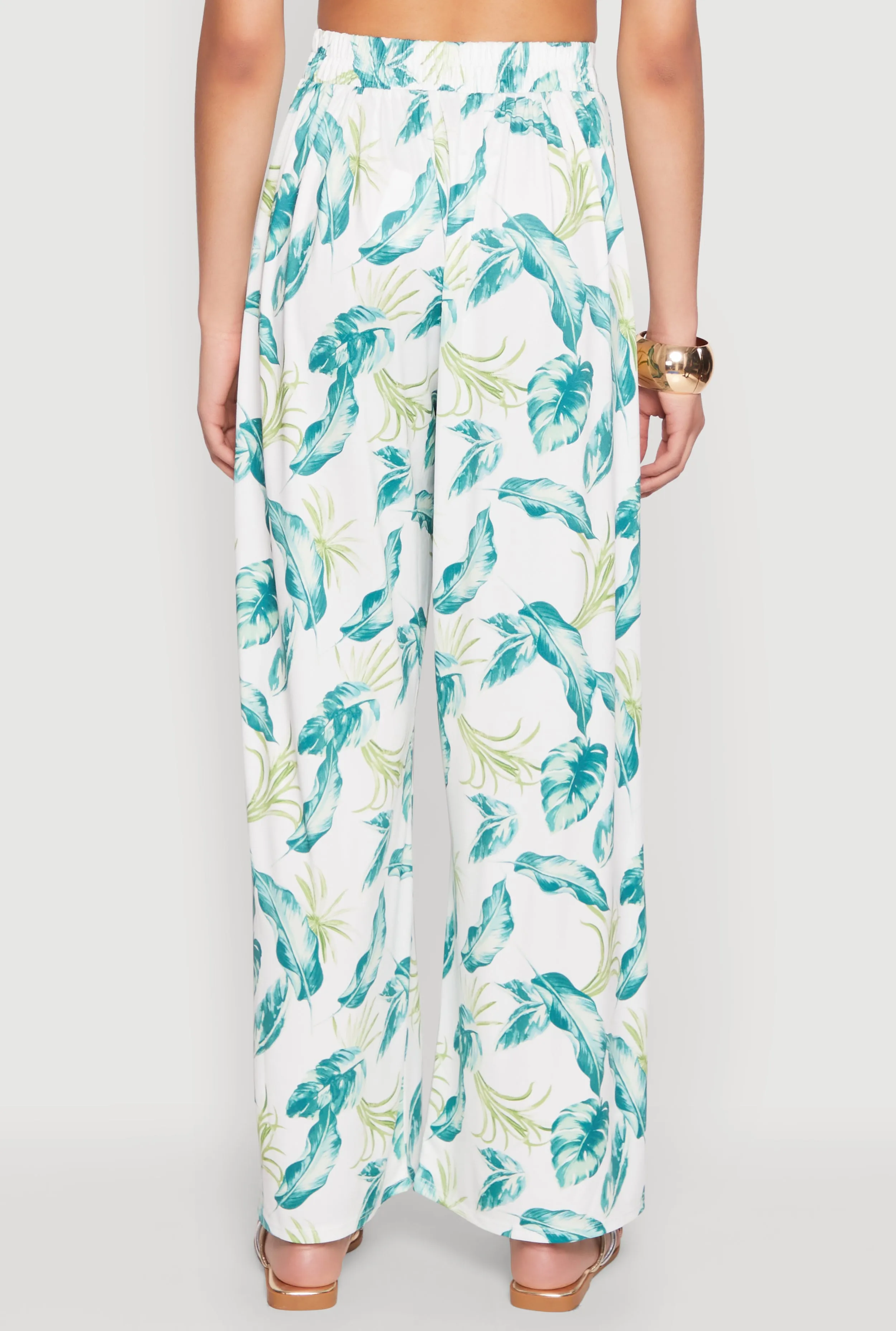 Iris Leaf Print Palazzo Pants sold by Rainbow product image thumbnail 5
