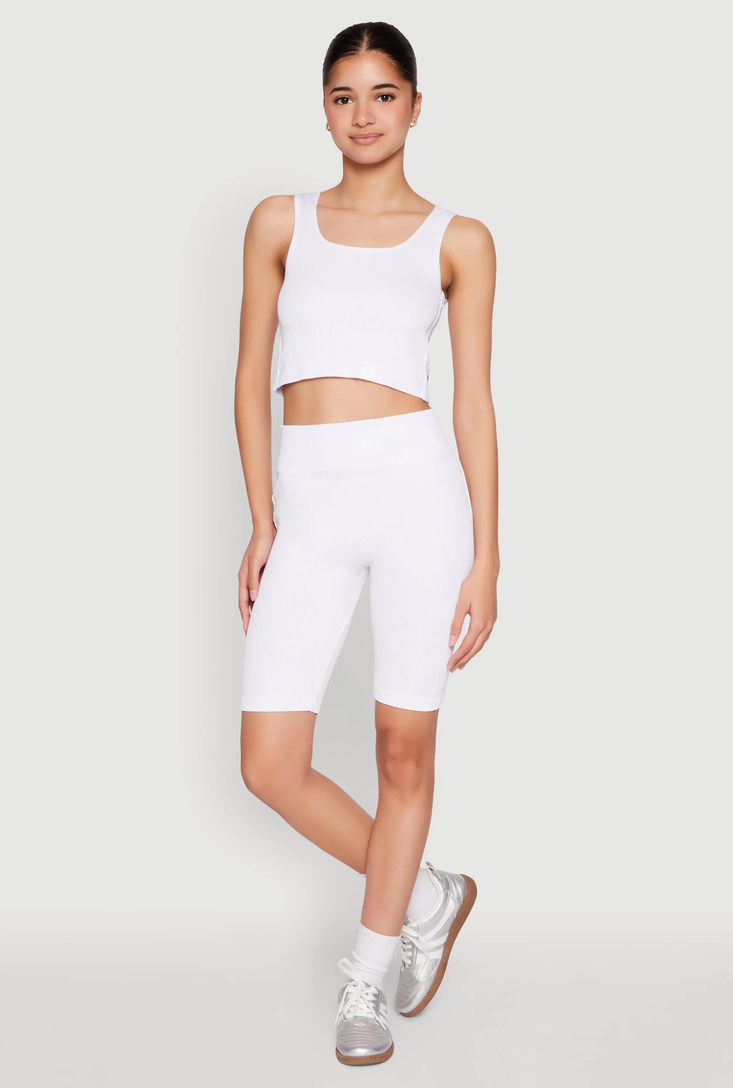 Grommet Side Biker Shorts sold by Rainbow