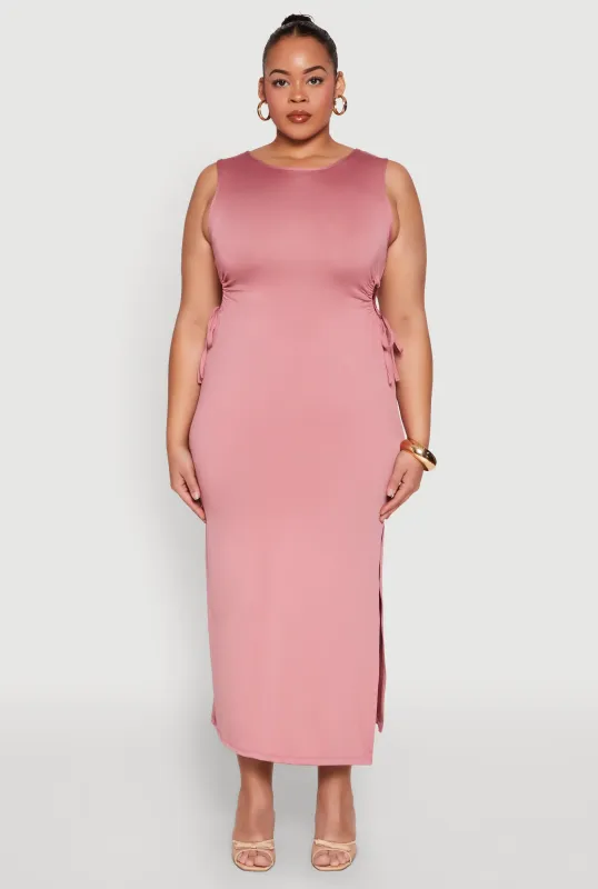 Plus Size Side Cut Out Maxi Dress sold by Rainbow