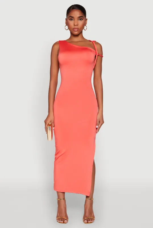 Iris Twisted One Shoulder Midi Dress sold by Rainbow
