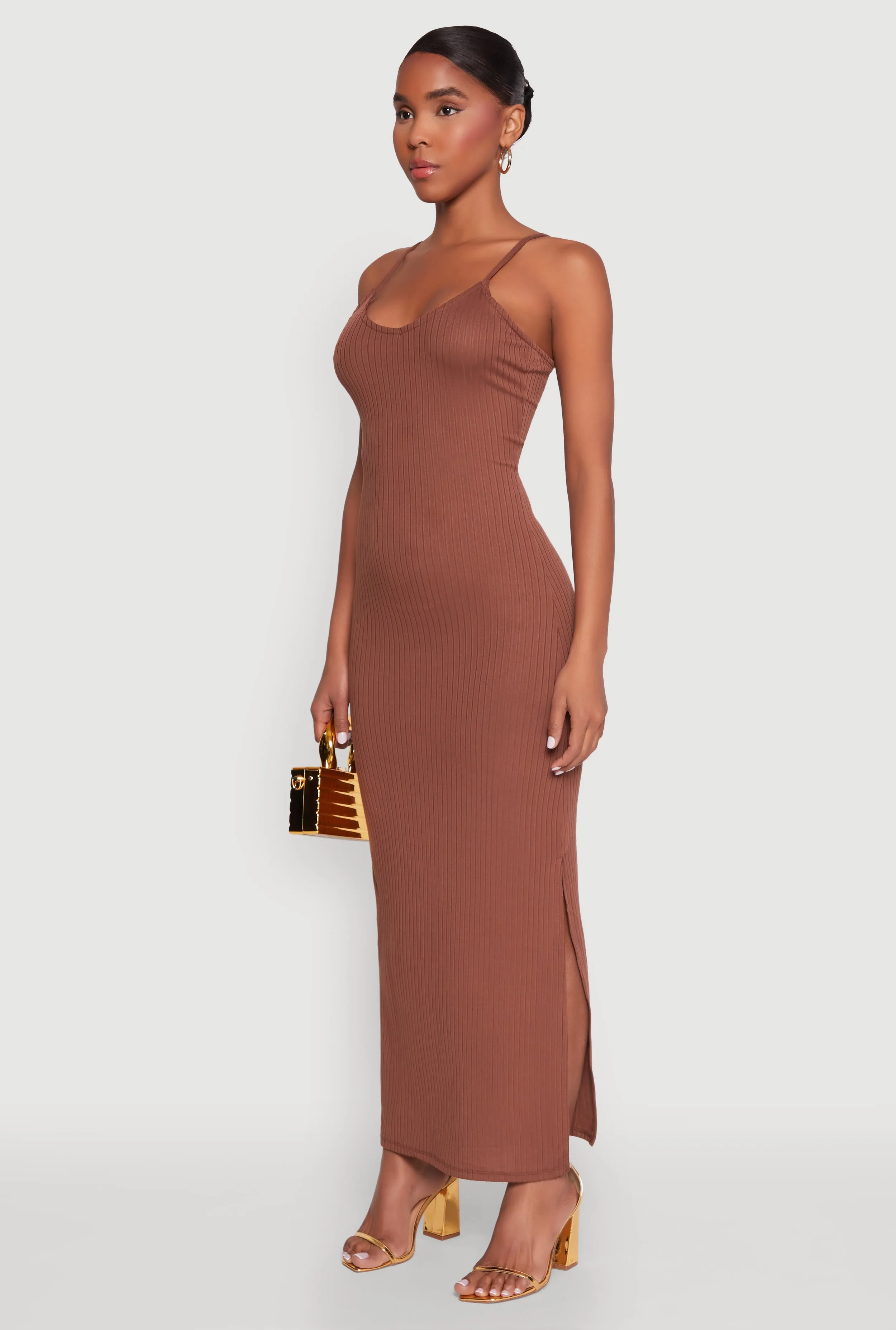 Ribbed Knit Cami Maxi Dress sold by Rainbow product image thumbnail 3