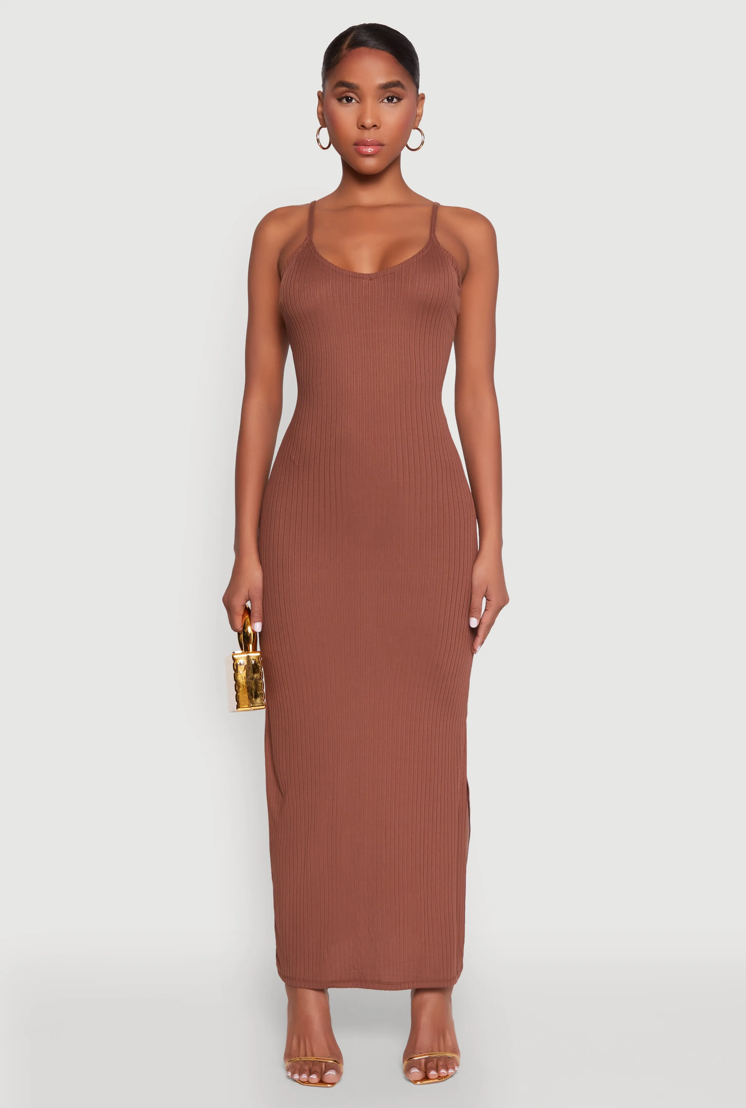 Ribbed Knit Cami Maxi Dress sold by Rainbow product image thumbnail 2