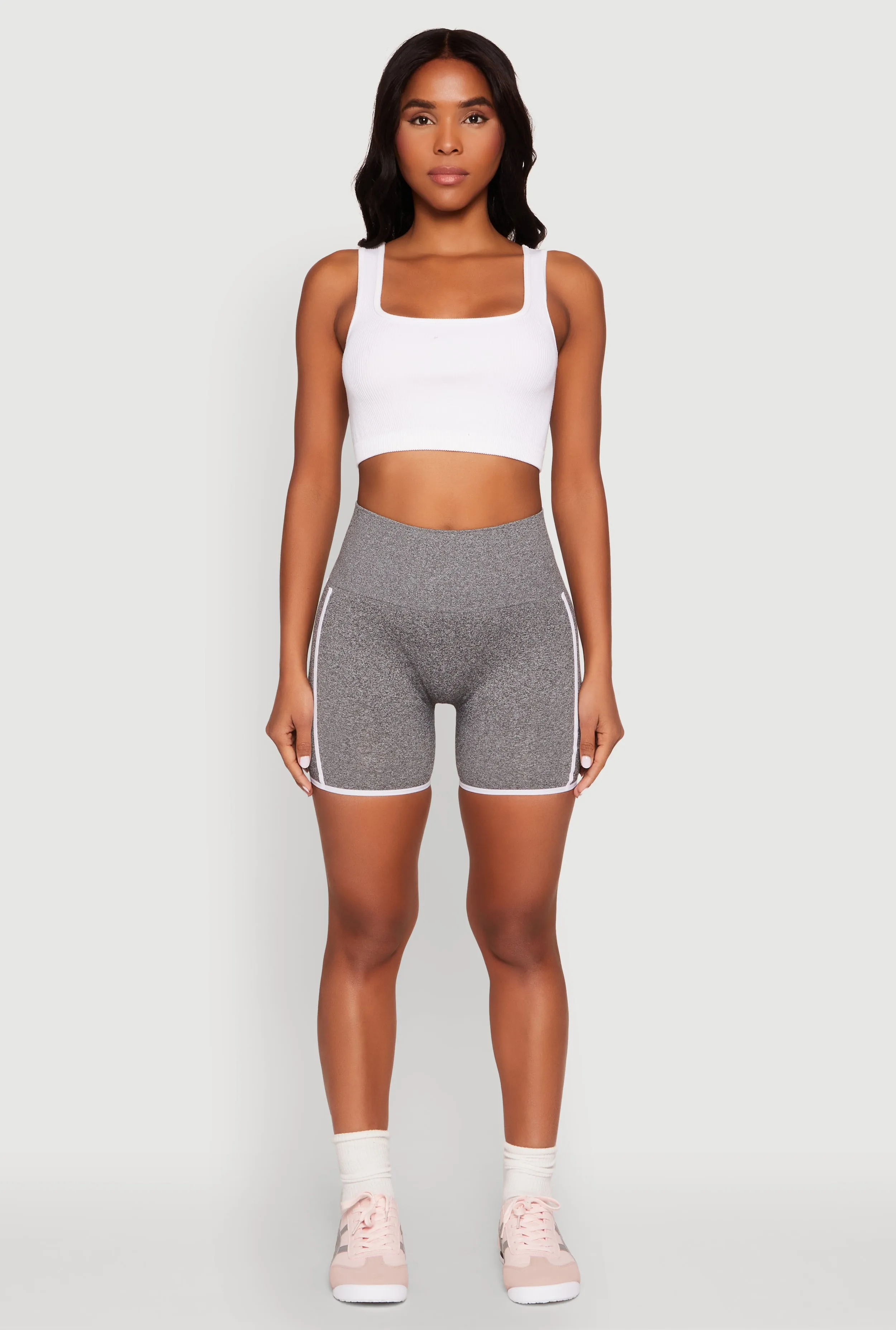 Contrast Trim Biker Shorts sold by Rainbow