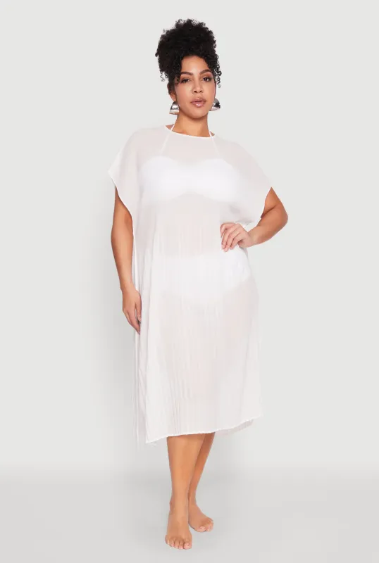 Plisse Swim Cover Up sold by Rainbow