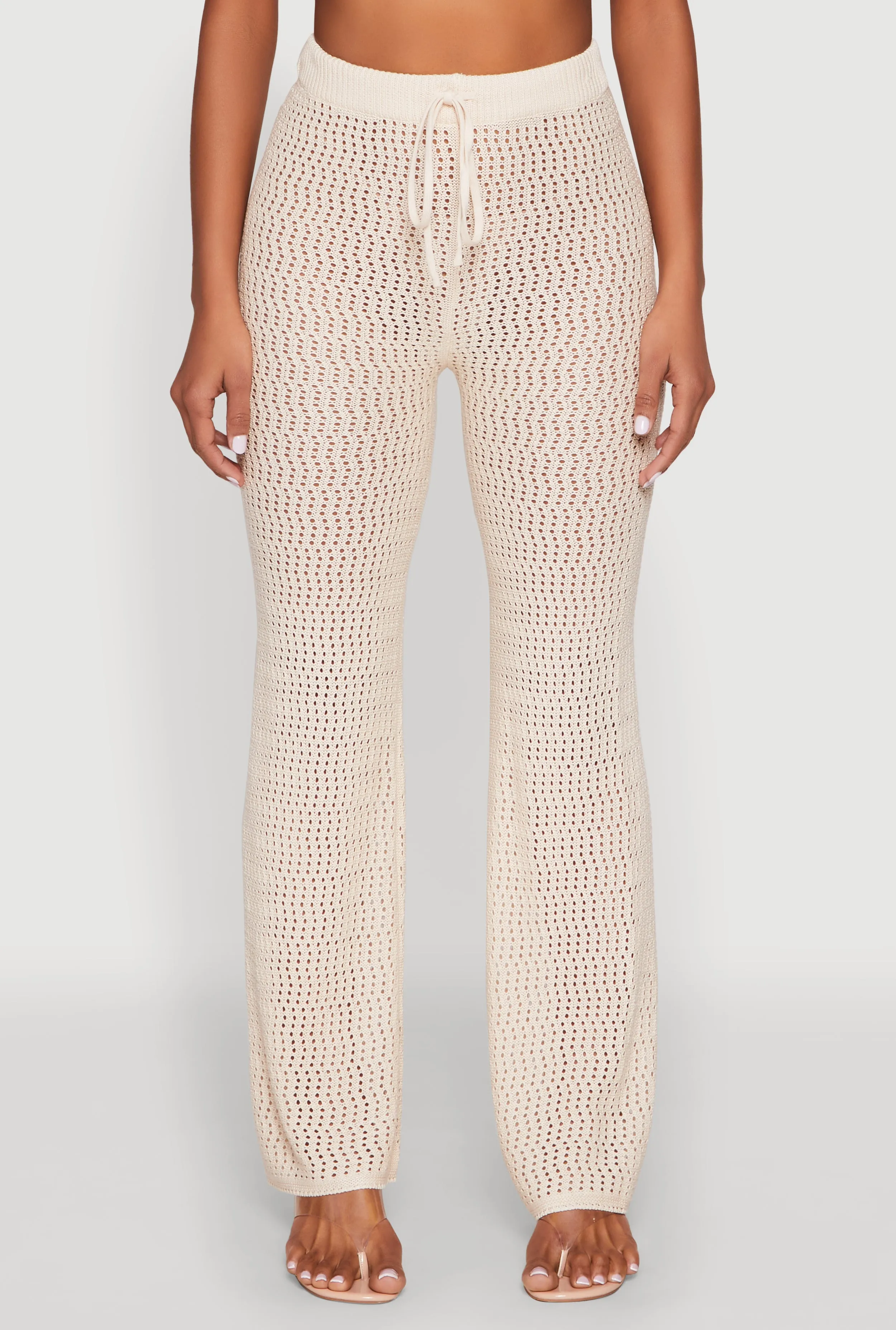Crochet High Waisted Drawstring Pants sold by Rainbow product image thumbnail 3