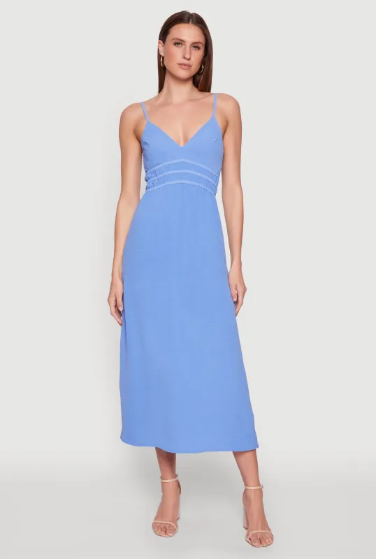 V Neck Empire Waist Maxi Dress sold by Rainbow