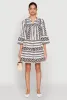 Assorted Pattern Mandarin Collar Dress sold by Rainbow
