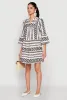 Assorted Pattern Mandarin Collar Dress sold by Rainbow