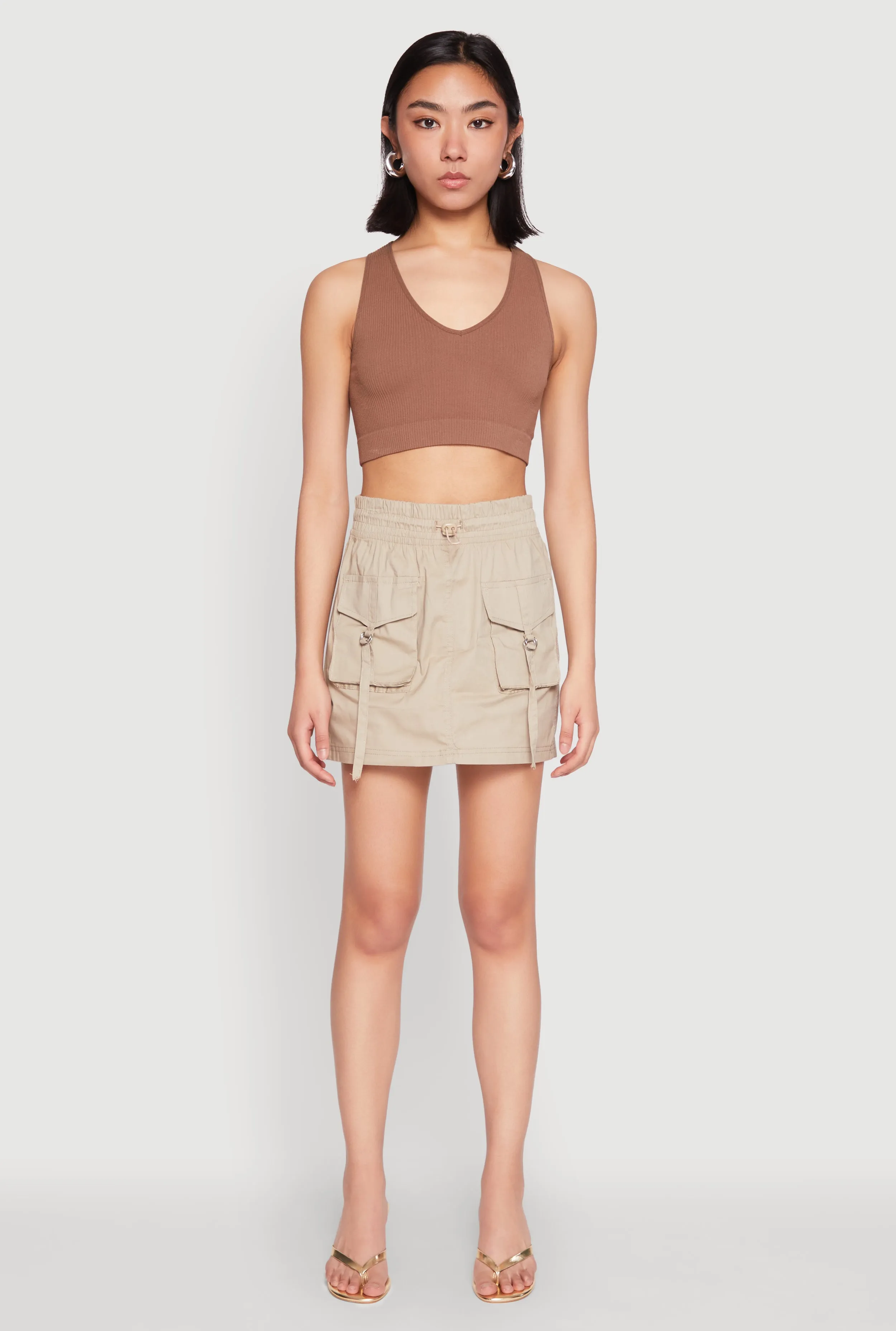 Toggle Drawstring Mini Cargo Skirt sold by Rainbow product image thumbnail 2