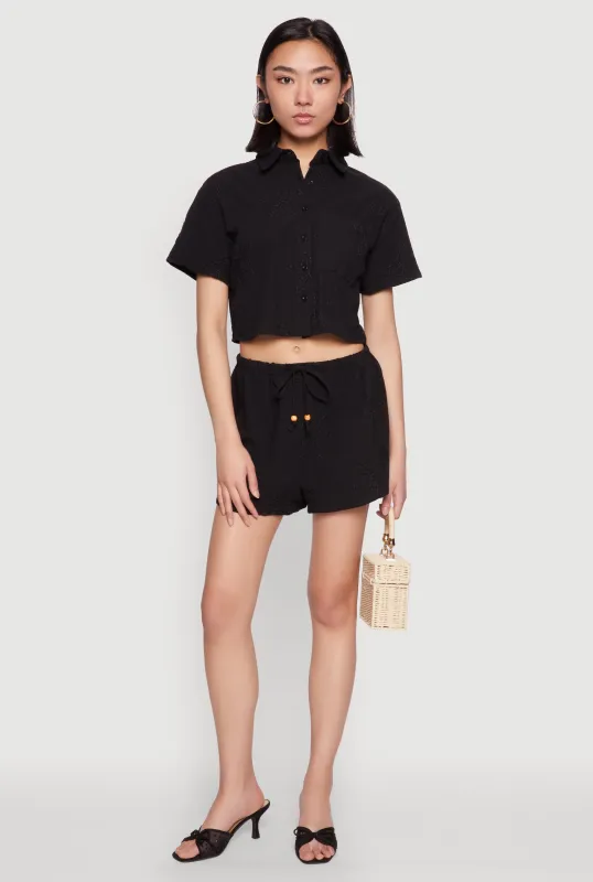 Haute Monde Starfish Decorative Stitch Shorts sold by Rainbow