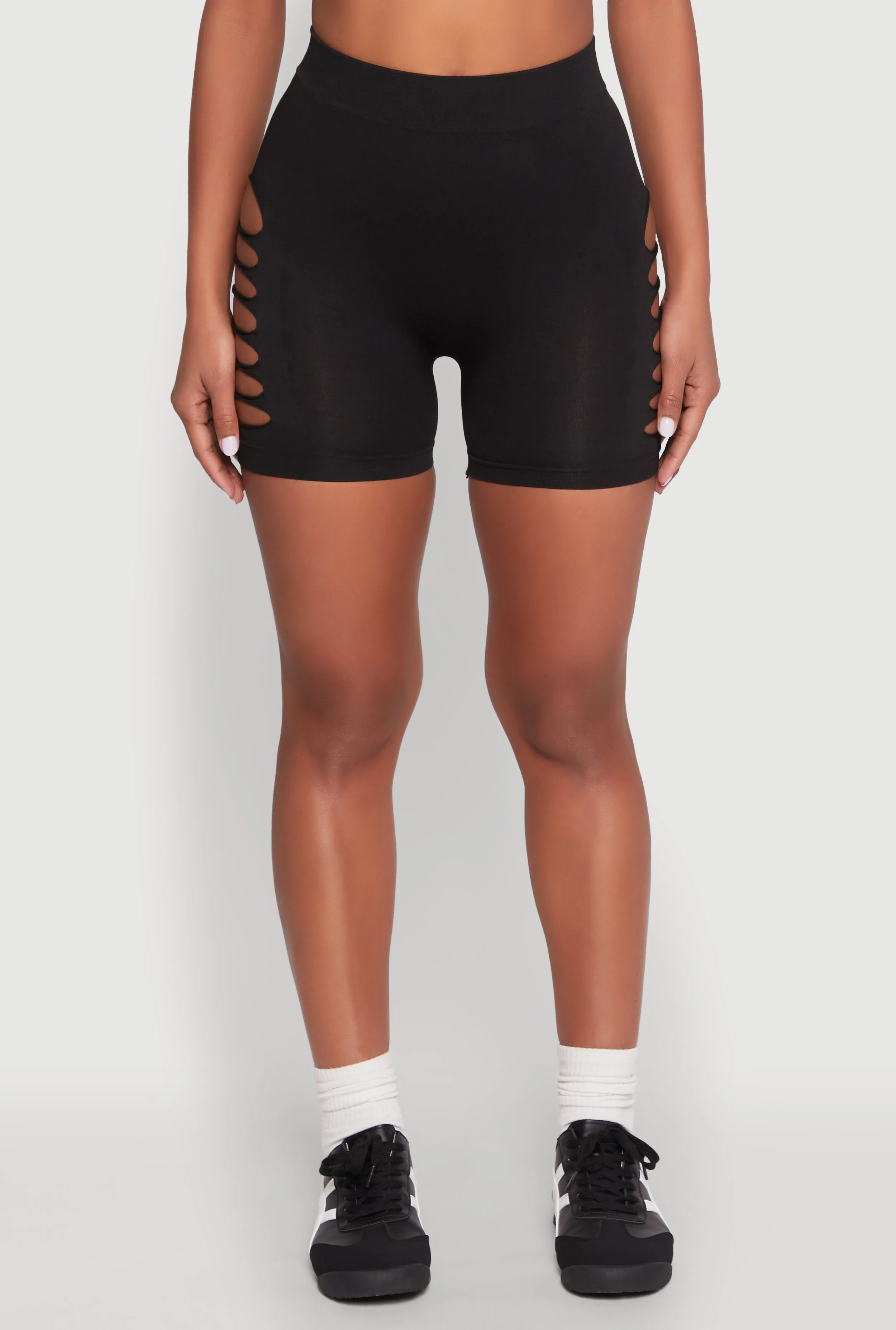 Side Slashed Biker Shorts sold by Rainbow product image thumbnail 5