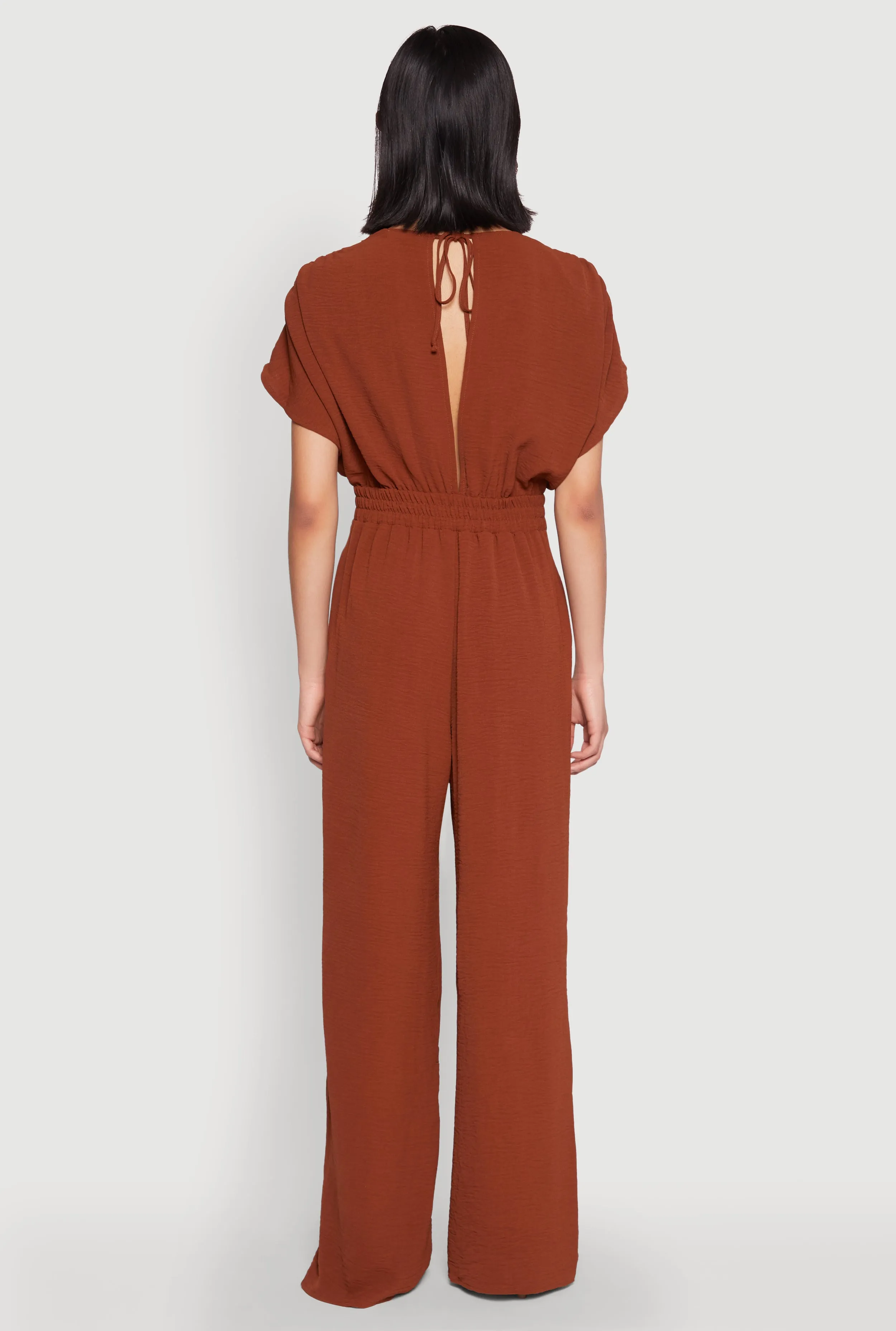 Airy Dolman Sleeve Plunge Jumpsuit sold by Rainbow product image thumbnail 5